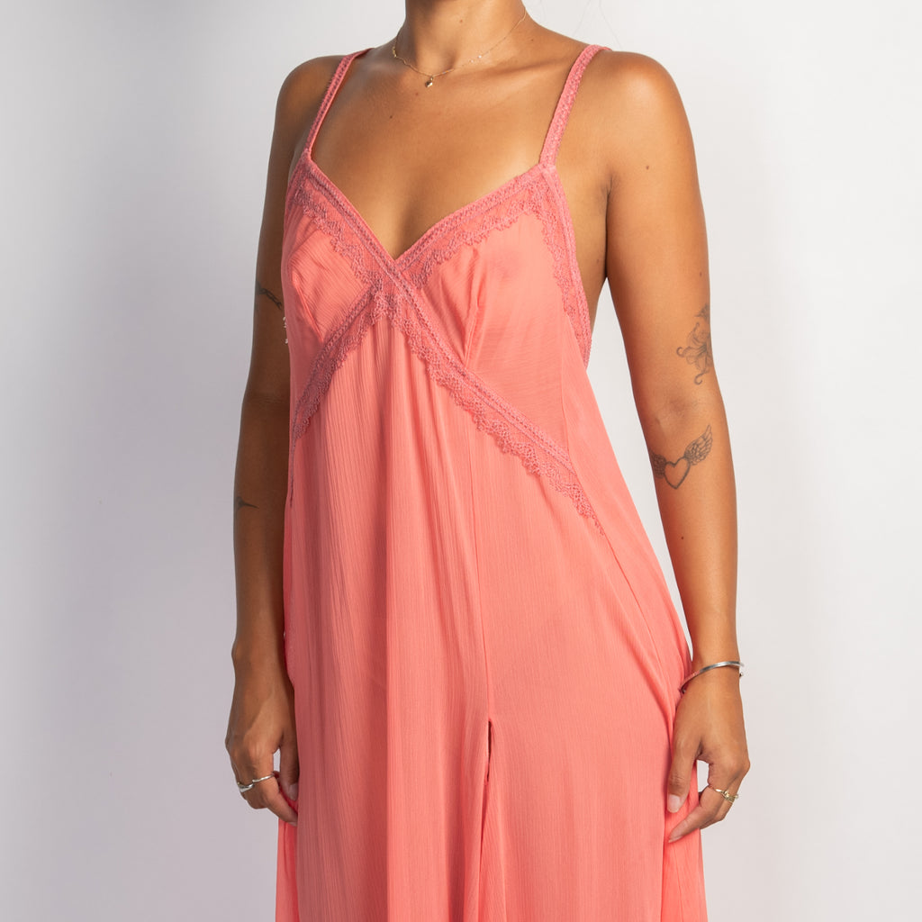 SHEER CORAL NIGHTGOWN
