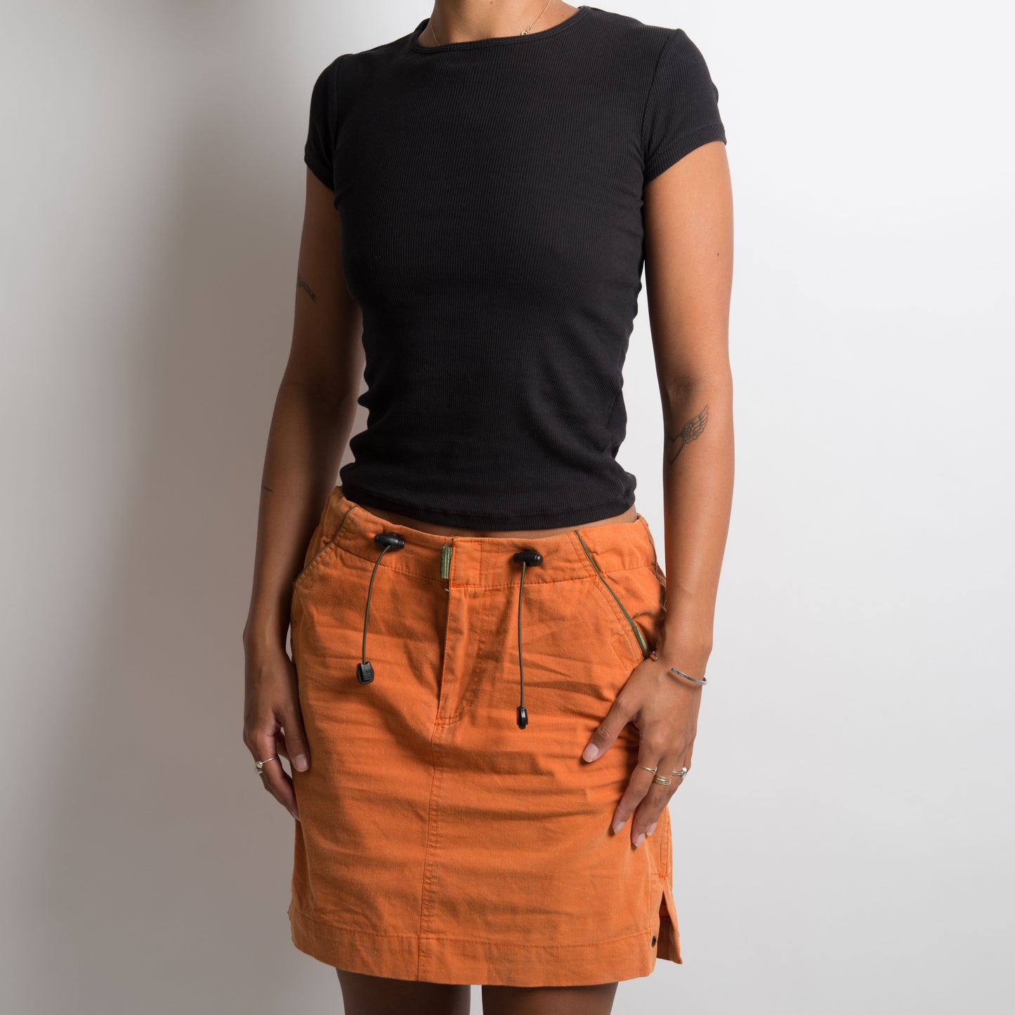 ORANGE UTILITY SKIRT