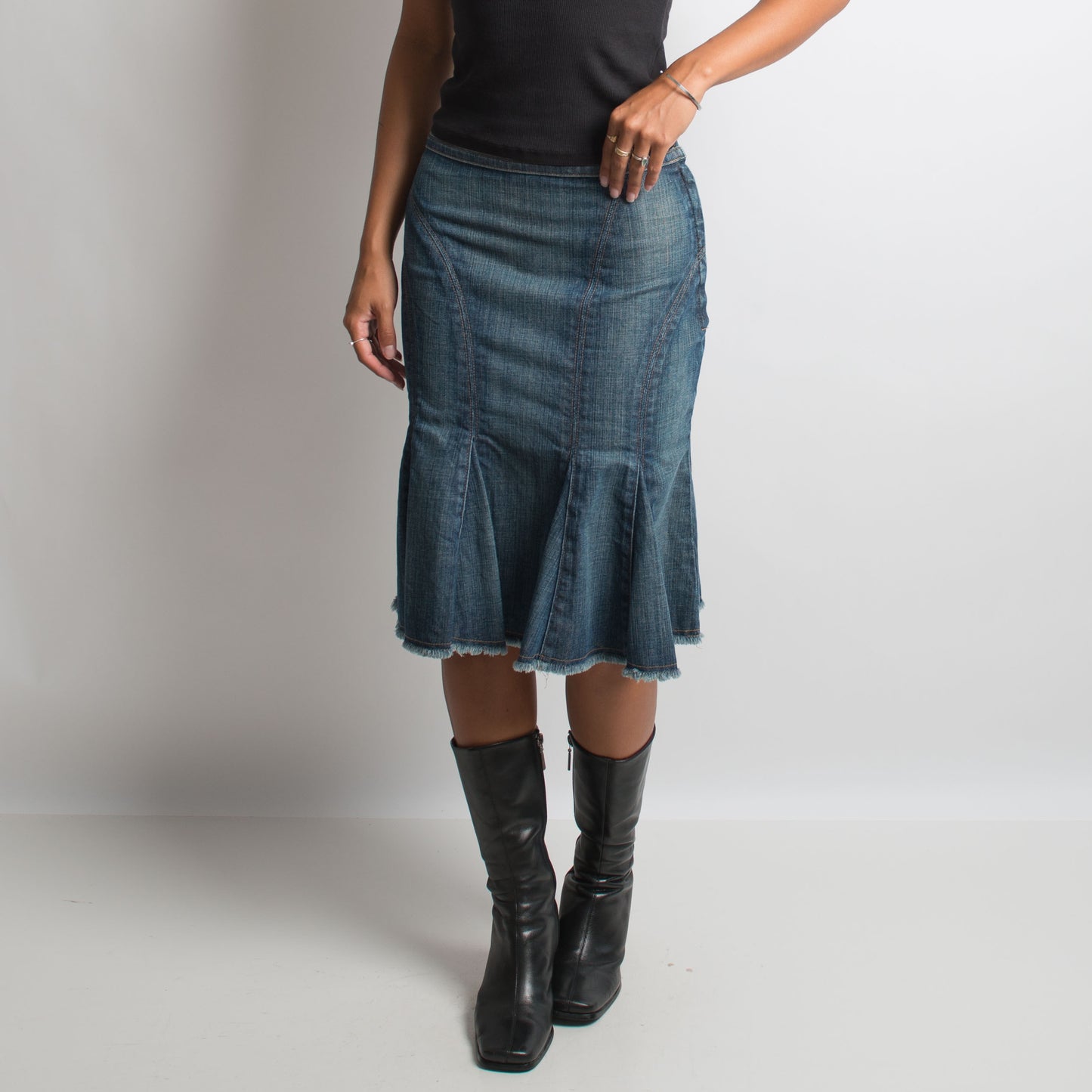 DENIM MIDI SKIRT