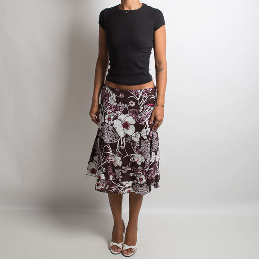 FLORAL MIDI SKIRT