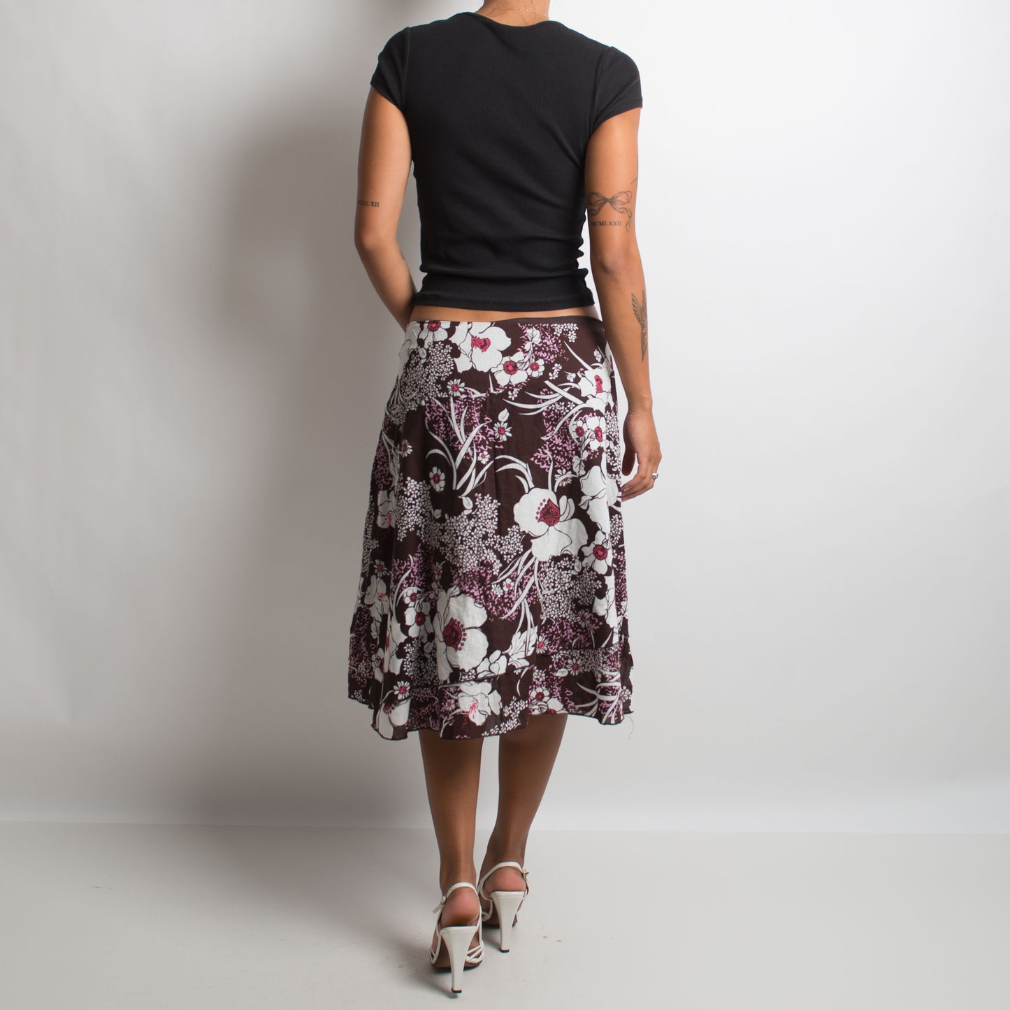 FLORAL MIDI SKIRT