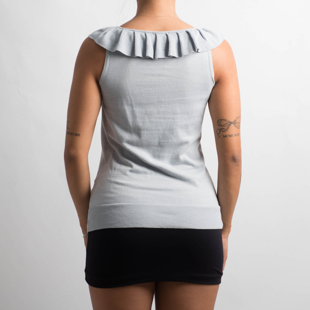 RUFFLE KNIT TANK TOP