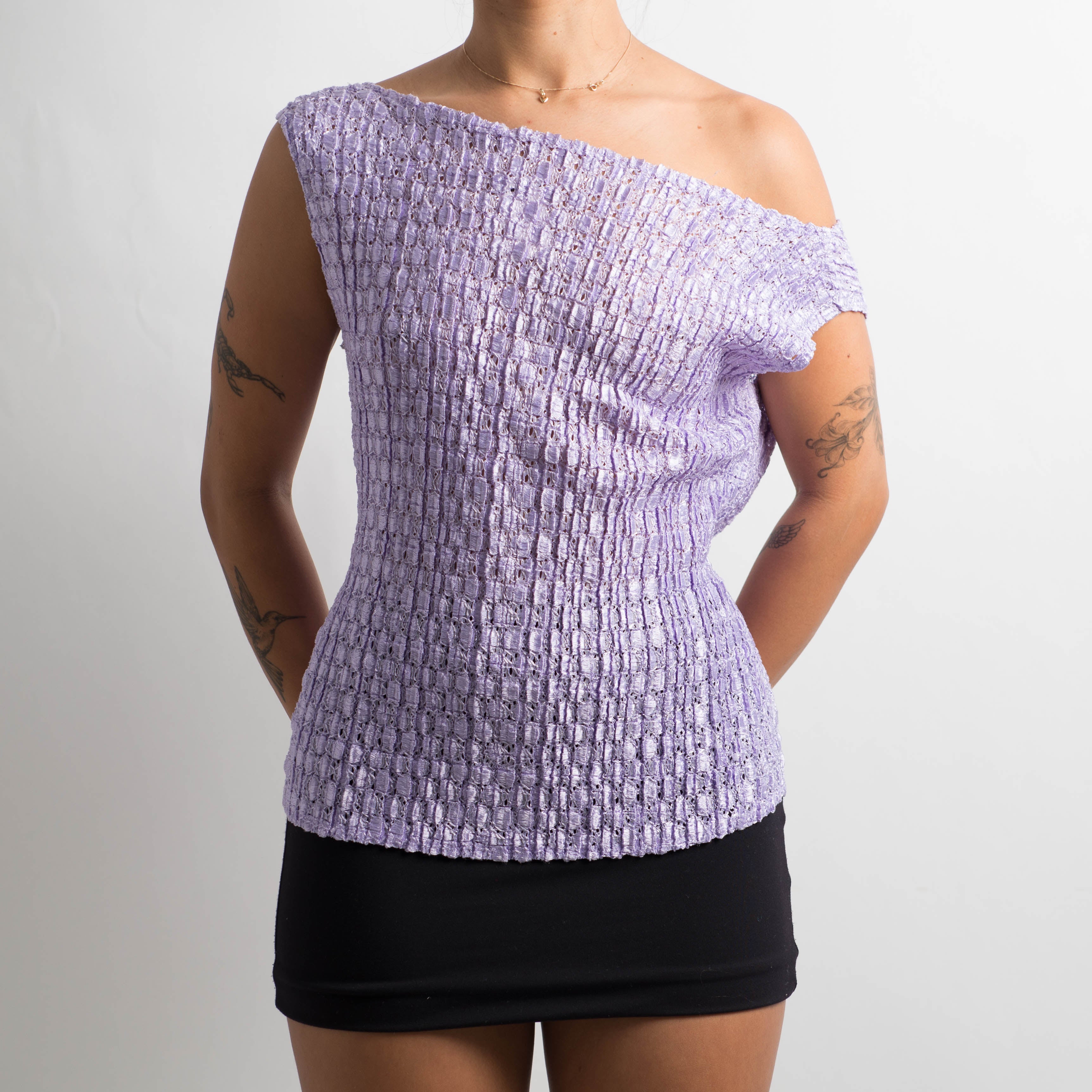 PURPLE TEXTURED TOP