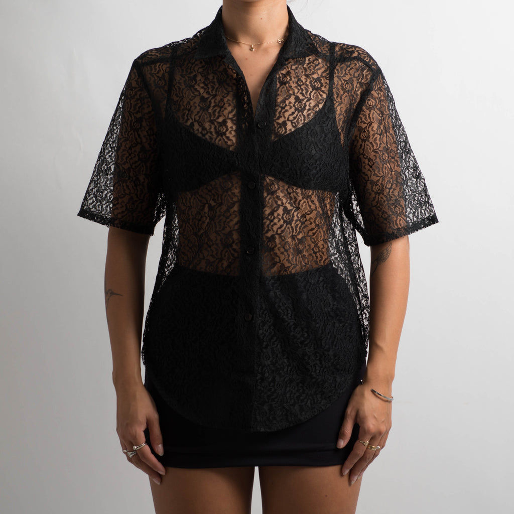 BLACK LACE BLOUSE