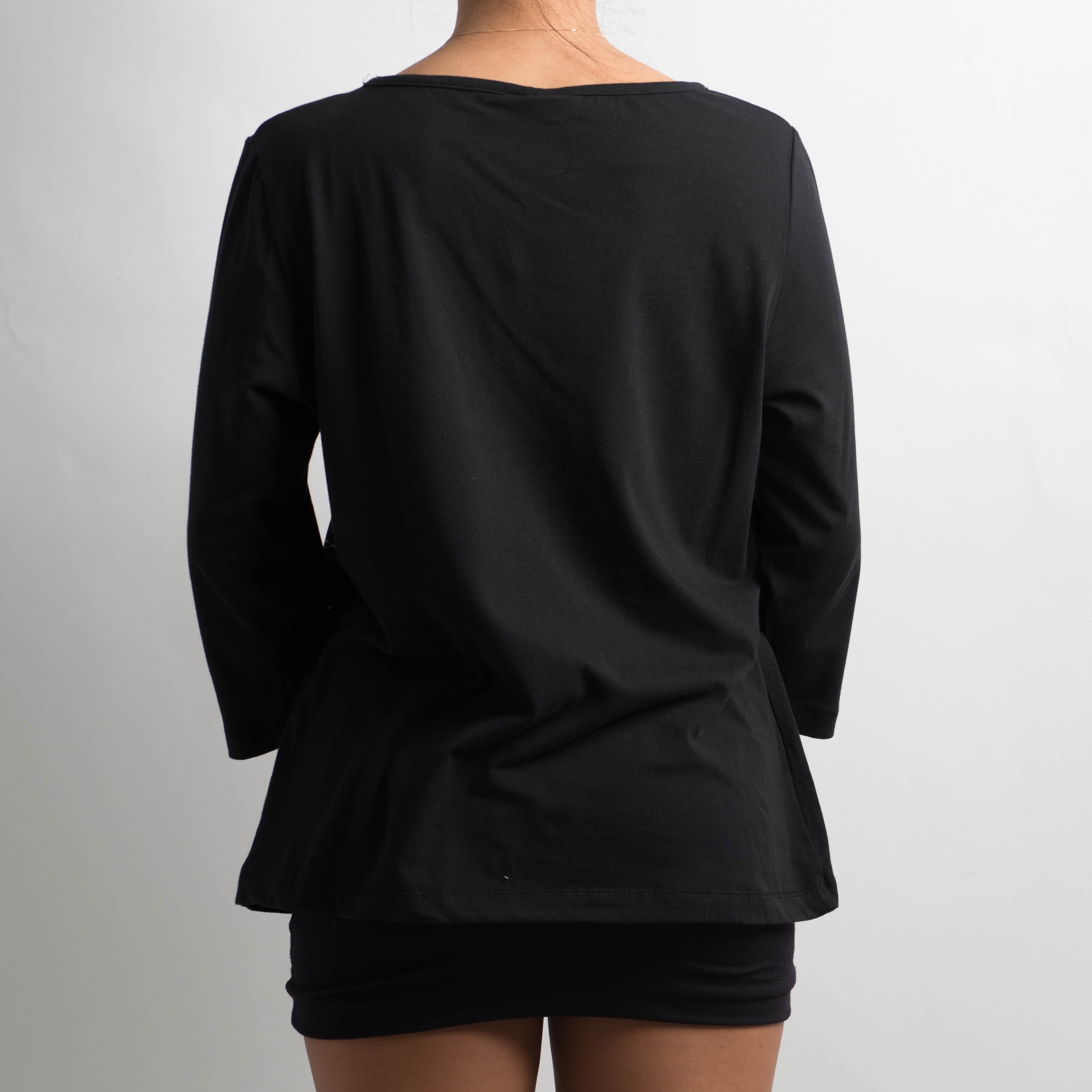 BLACK LONG SLEEVE TOP