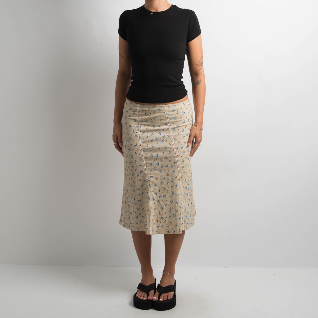 FLORAL MIDI SKIRT