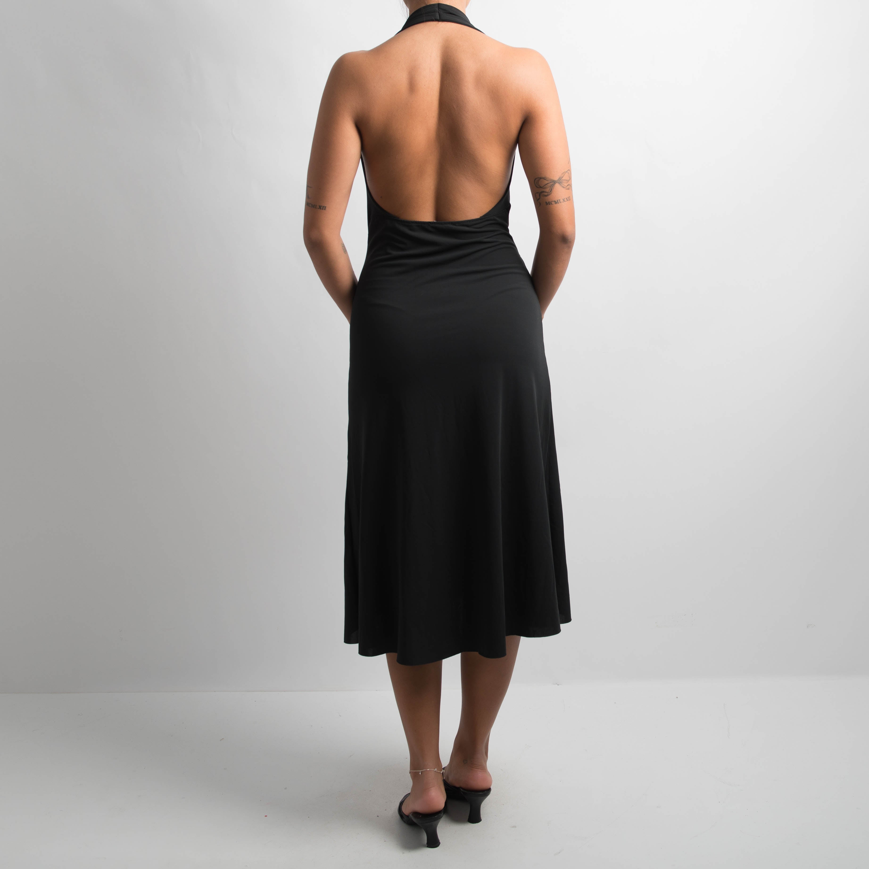 PLUNGE NECKLINE DRESS