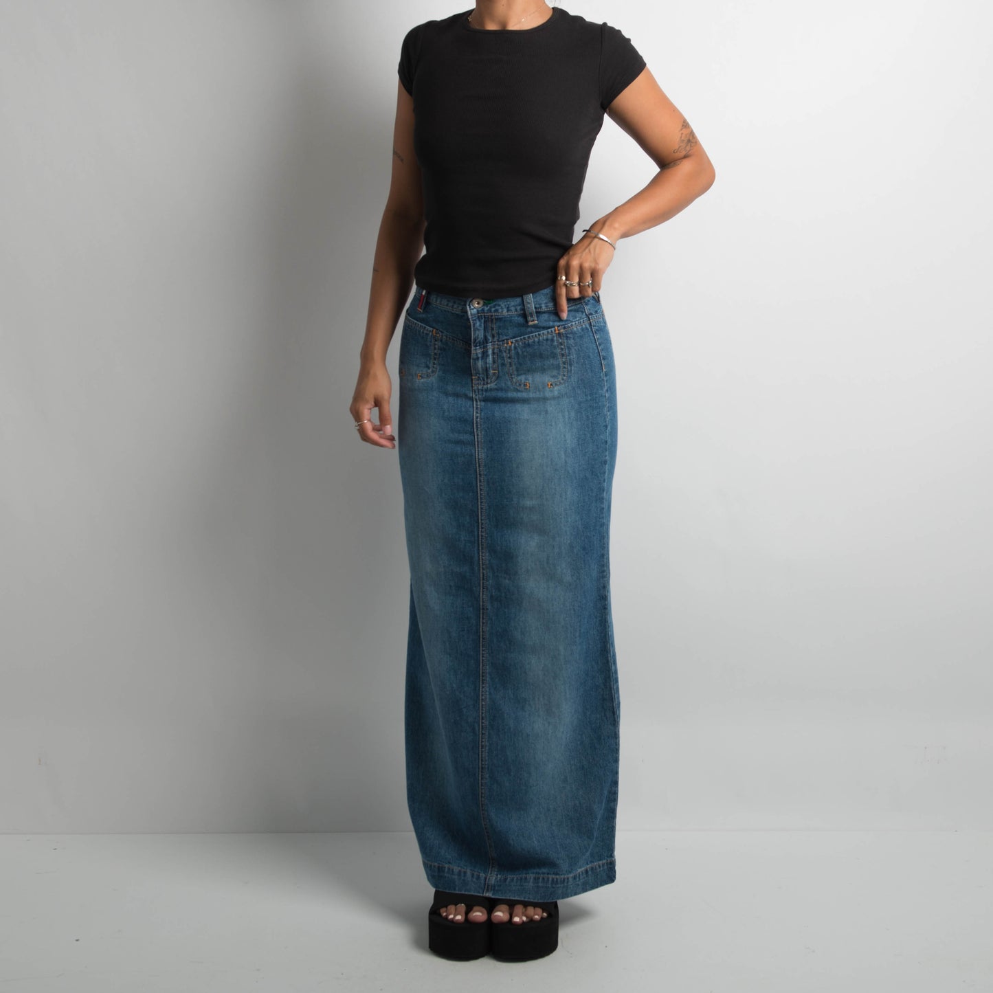 DENIM MAXI SKIRT