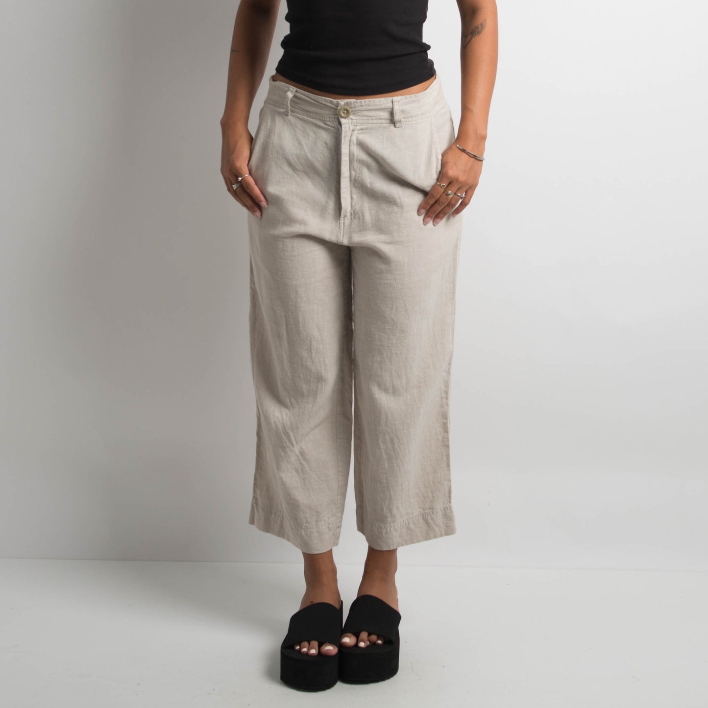 CREAM LINEN PANTS