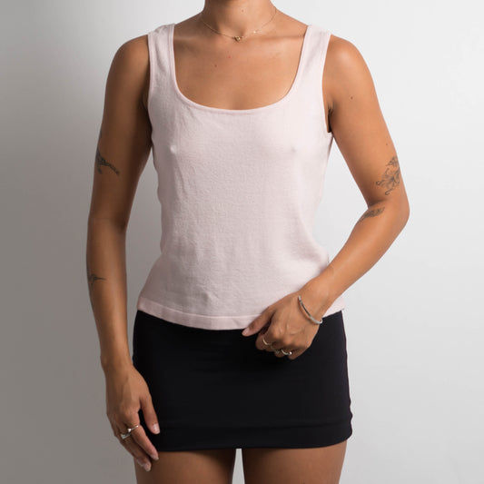 PALE PINK KNIT TANK TOP