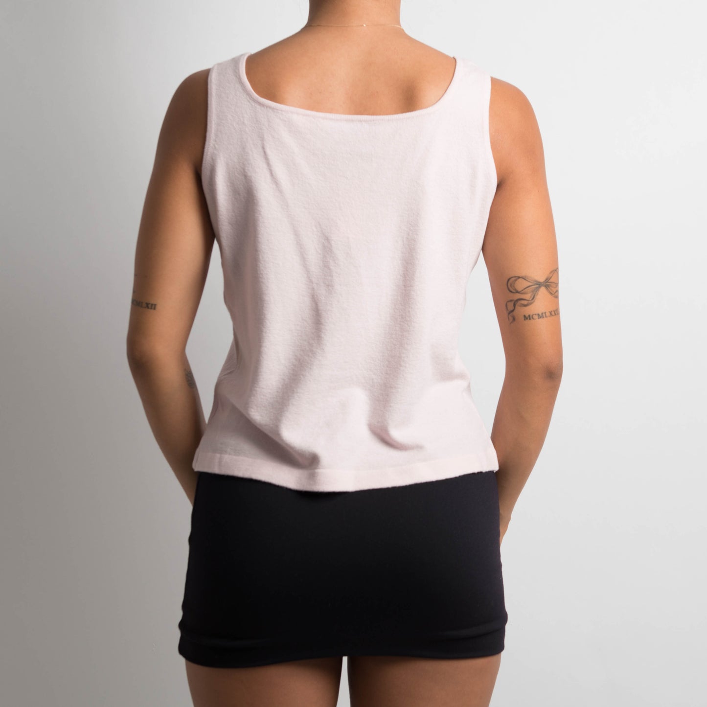 PALE PINK KNIT TANK TOP