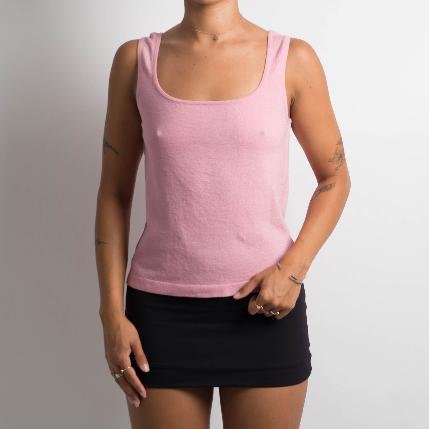 PINK KNIT TANK TOP