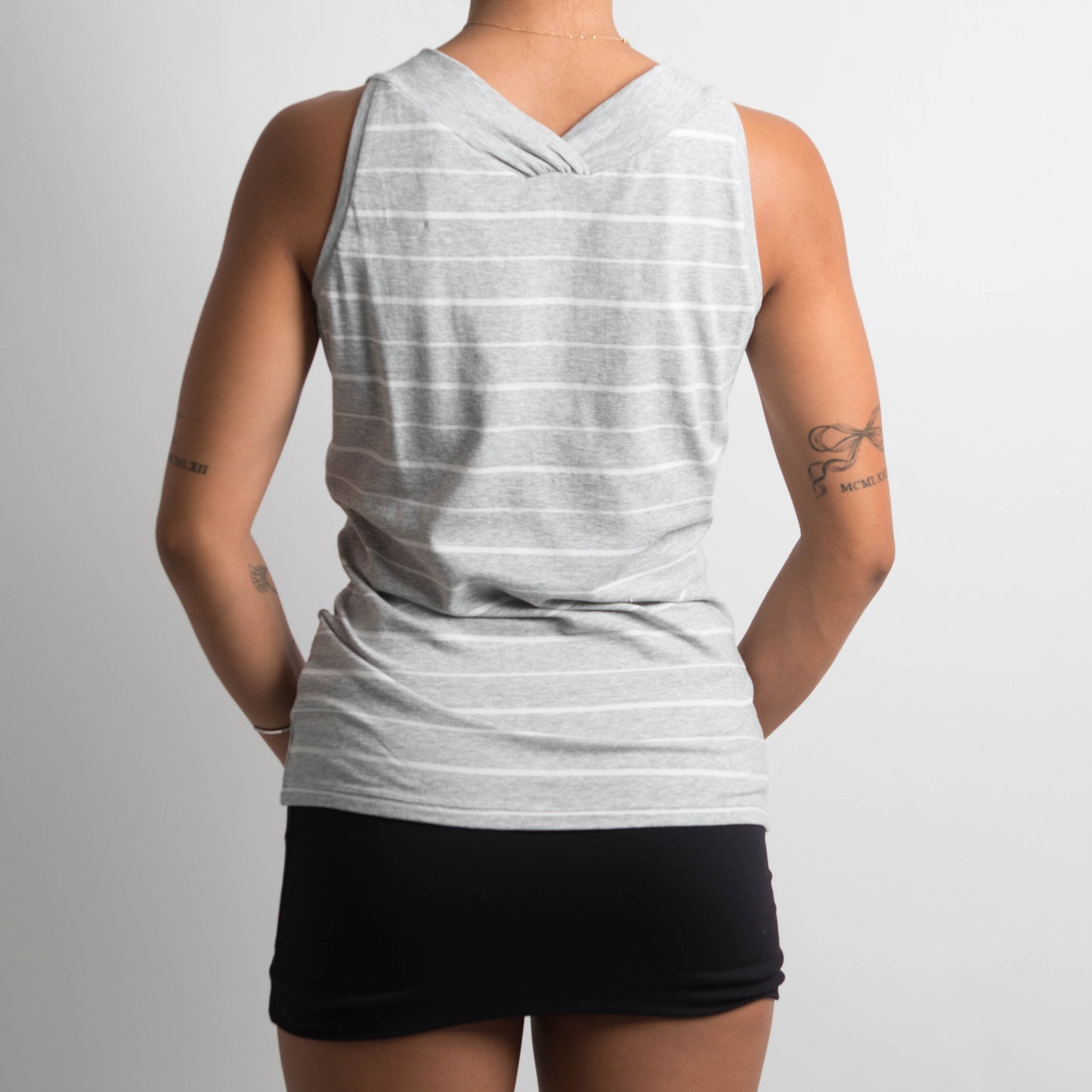 GREY STRIPED TANK TOP