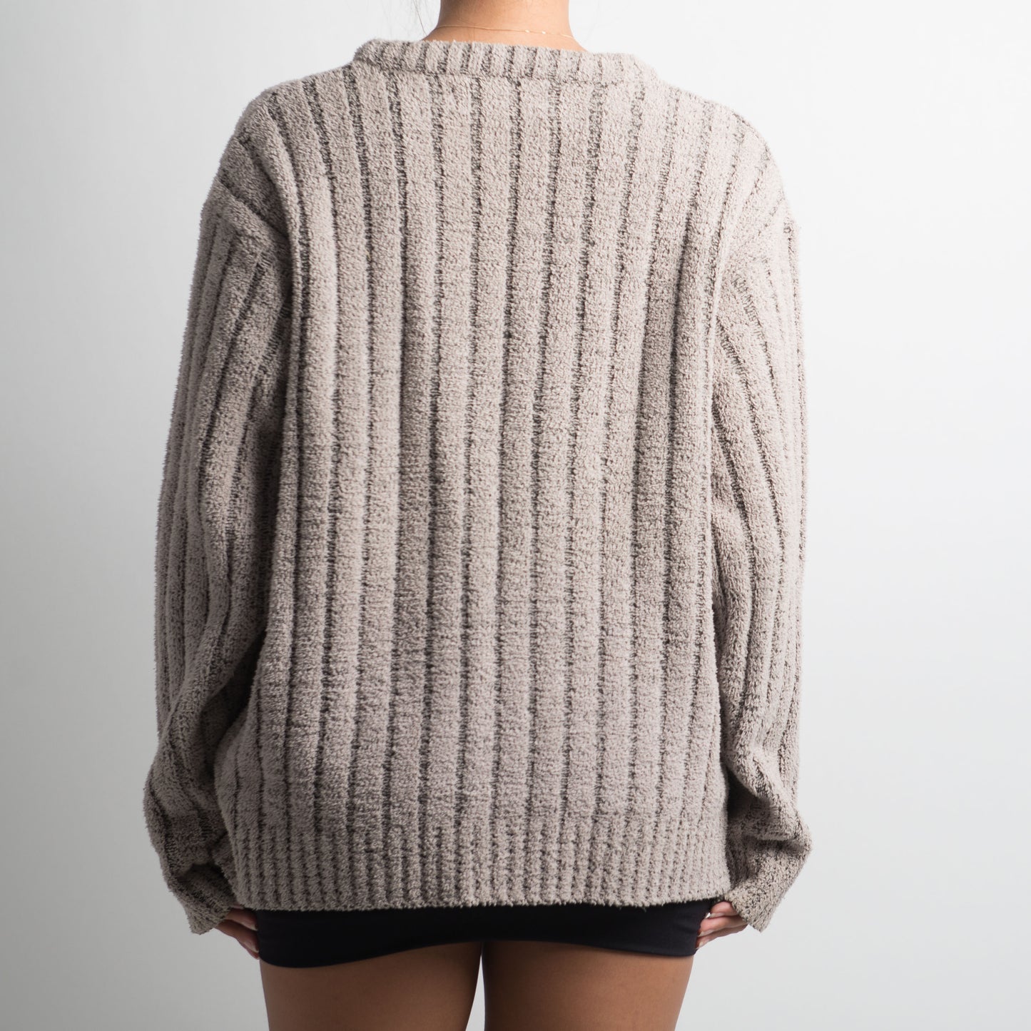 RIBBED CHENILLE SWEATER