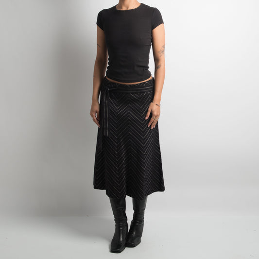 PINSTRIPE MIDI SKIRT