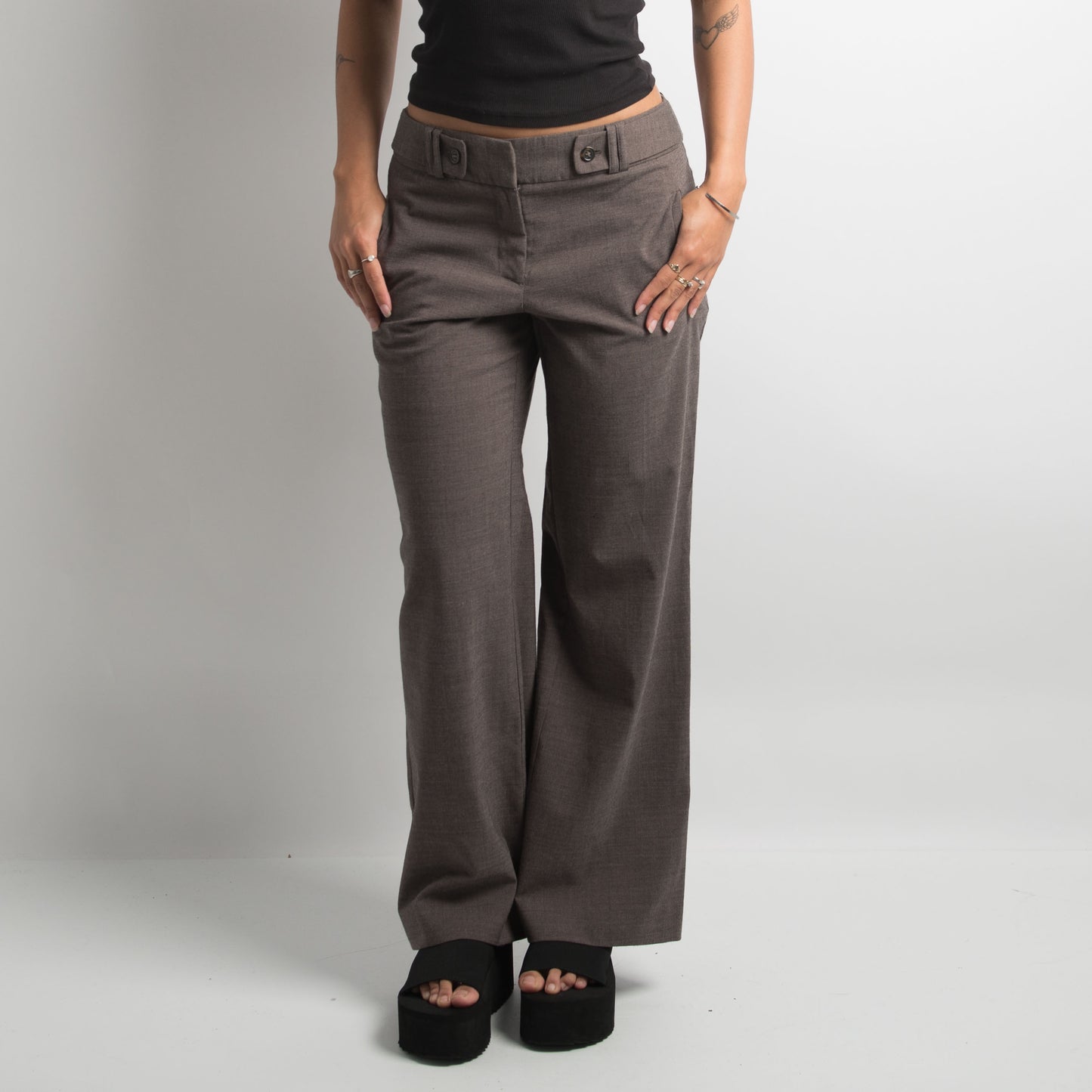 BROWN BOOTCUT TROUSERS