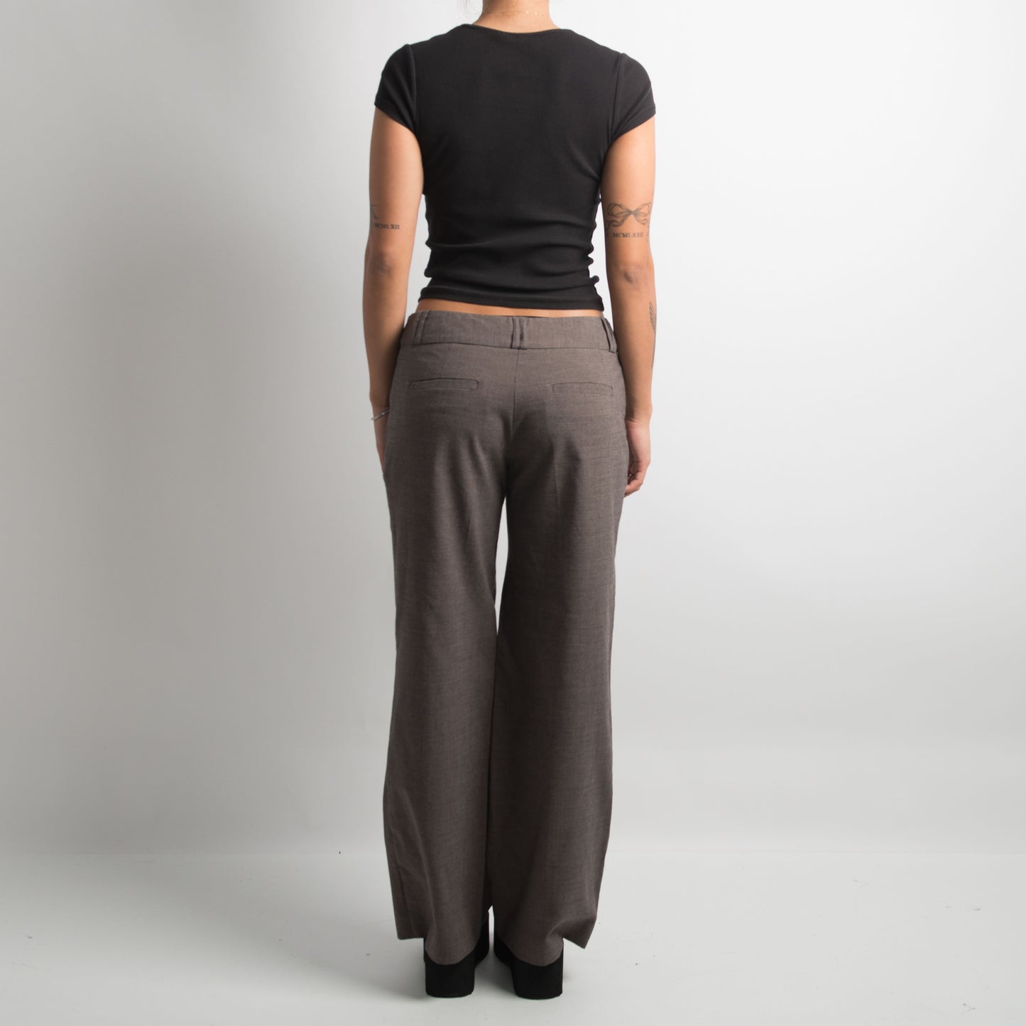 BROWN BOOTCUT TROUSERS