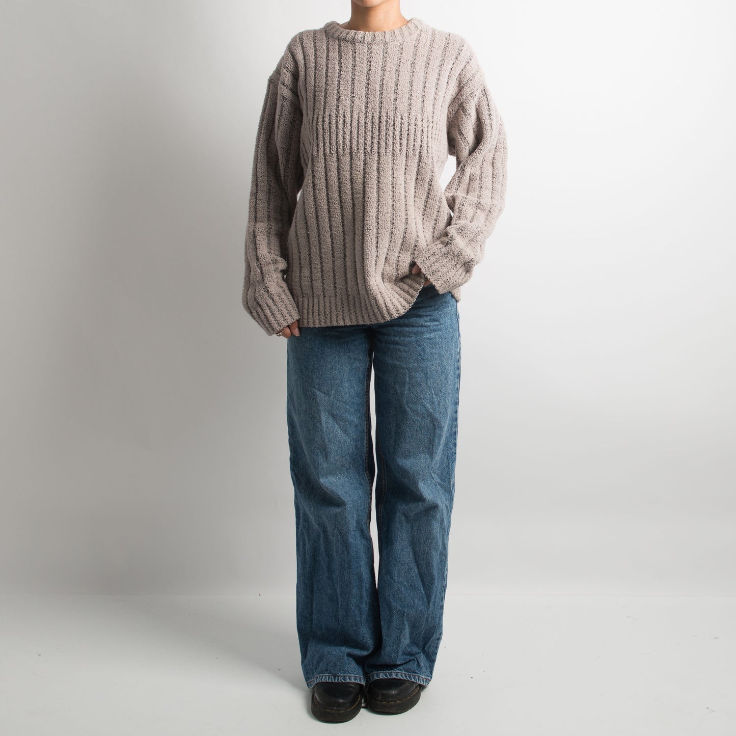 RIBBED CHENILLE SWEATER