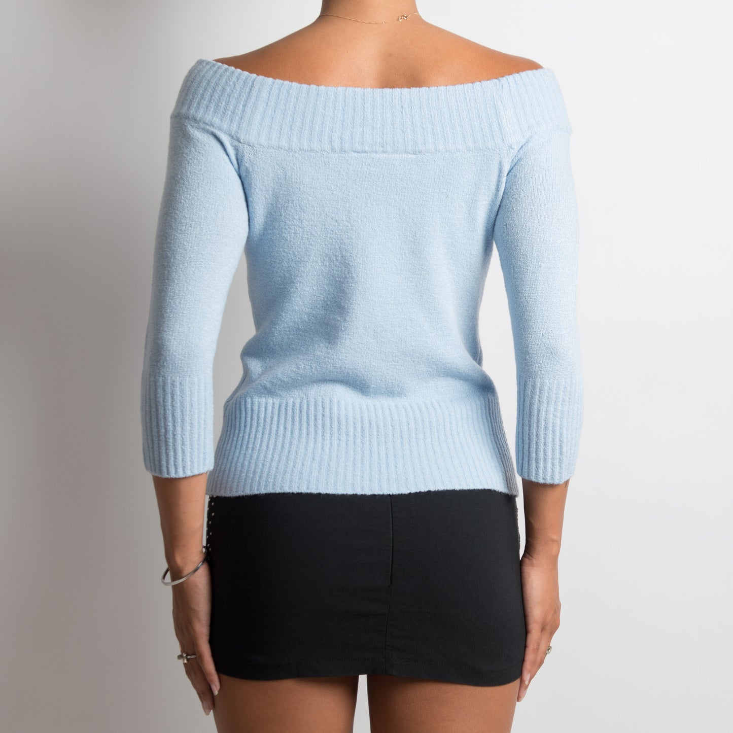 BABY BLUE 3/4 SLEEVE KNIT