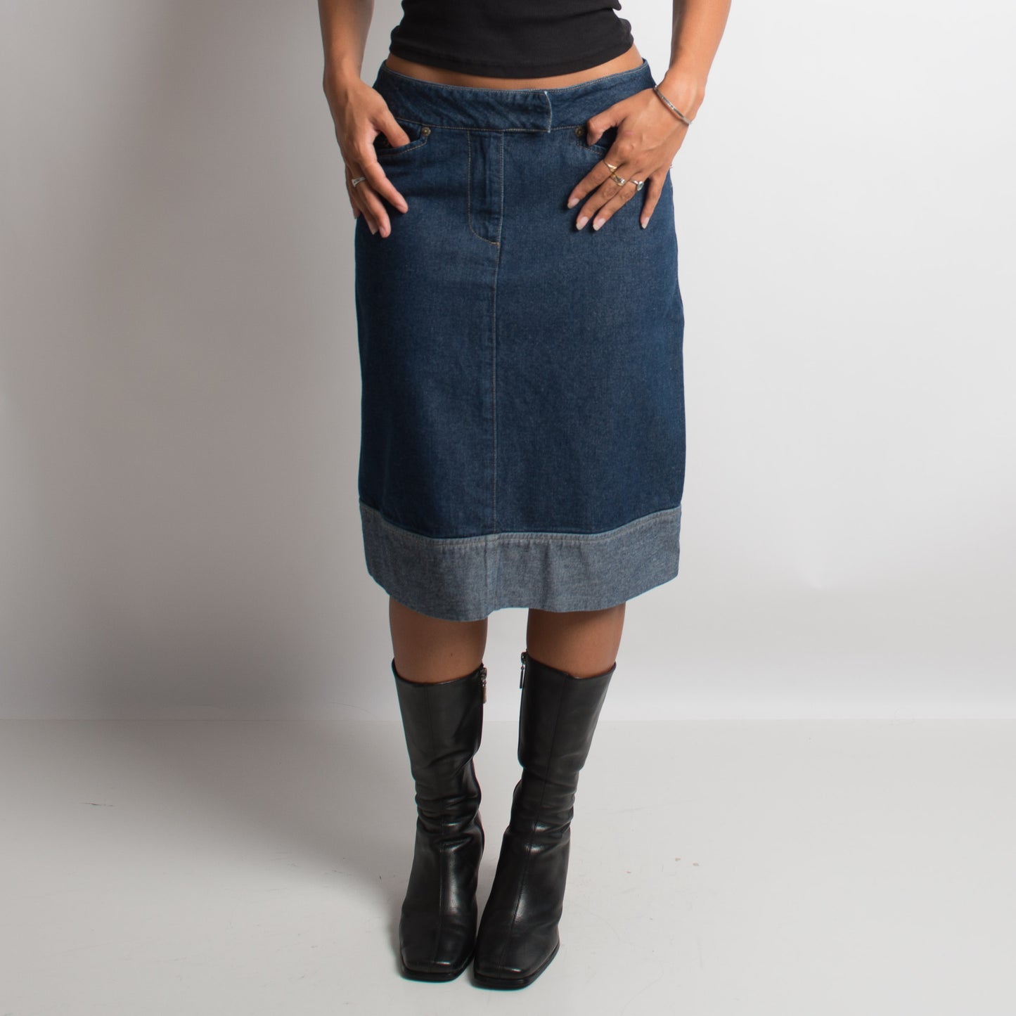 DENIM MIDI SKIRT