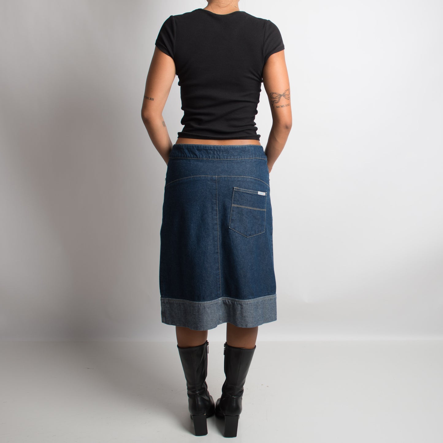 DENIM MIDI SKIRT