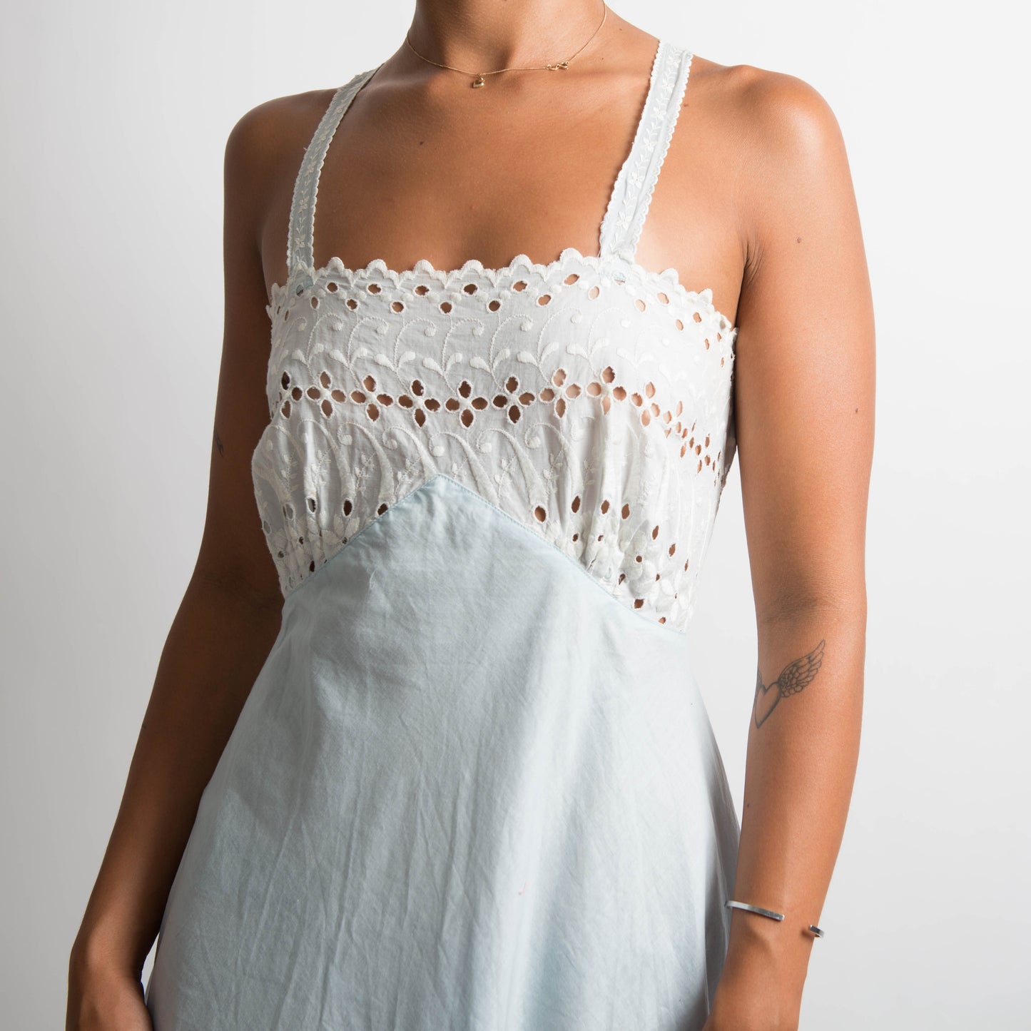 VINTAGE BRODERIE MIDI DRESS