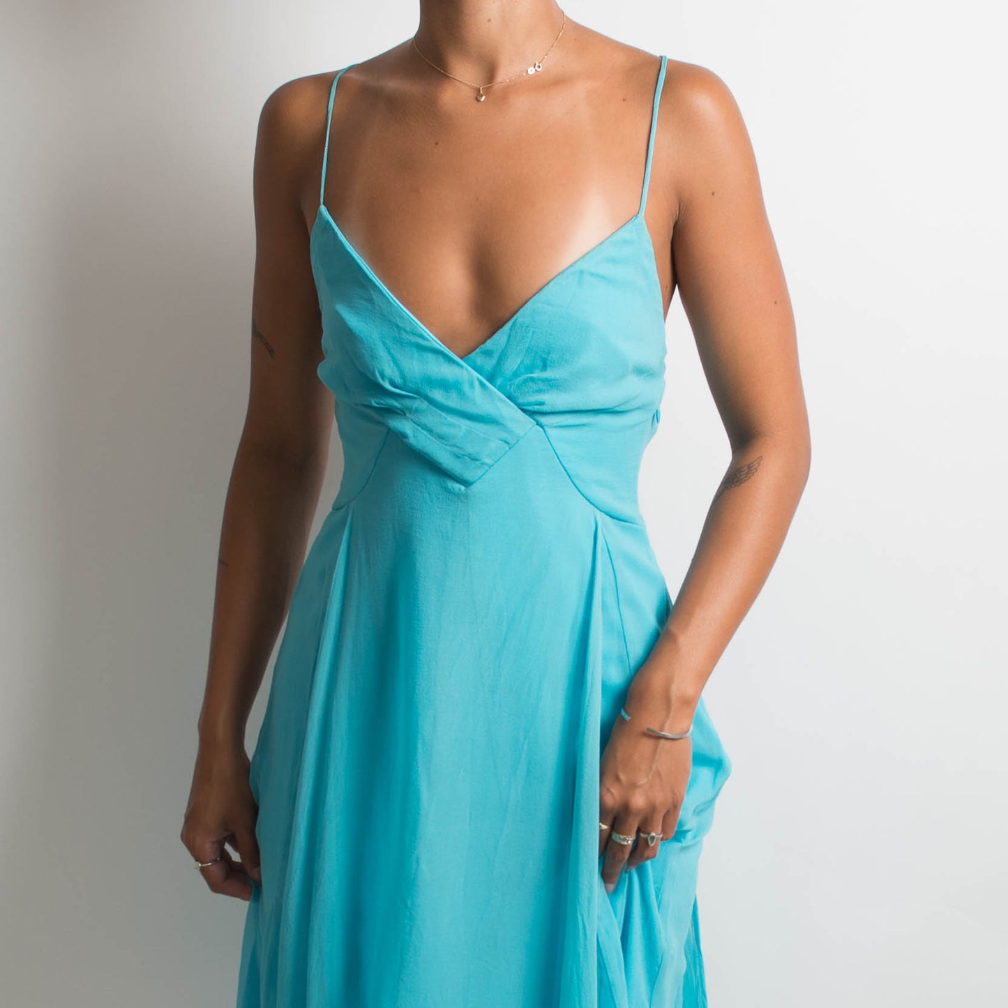 ROBE EN SOIE BLEUE