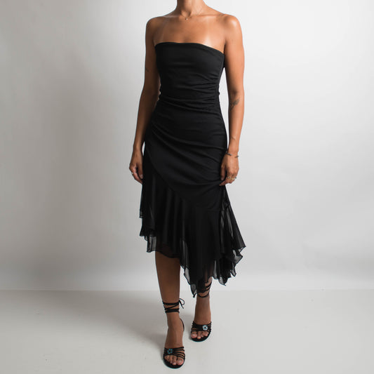 STRAPLESS ASYMMETRIC DRESS