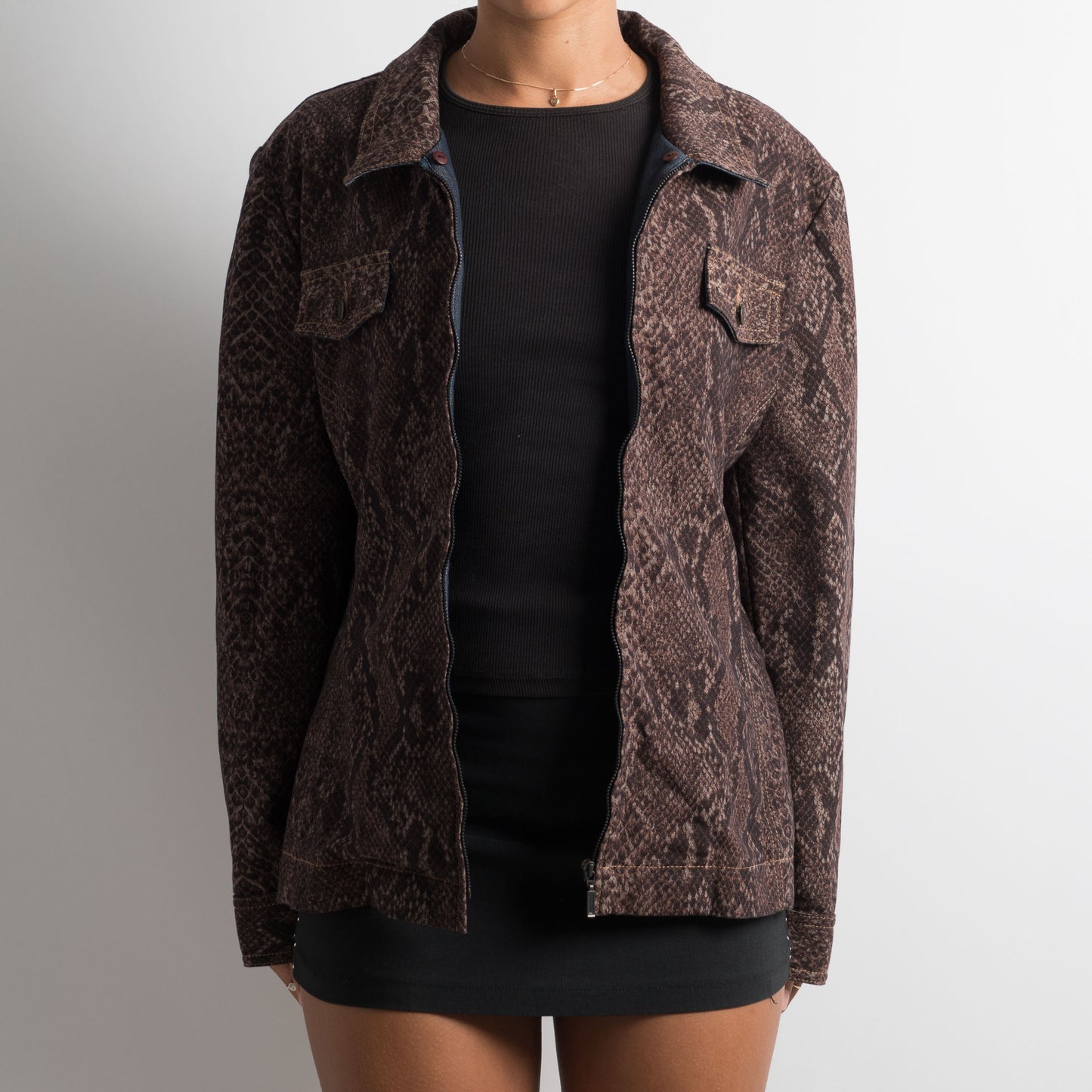 SNAKESKIN PATTERN JACKET