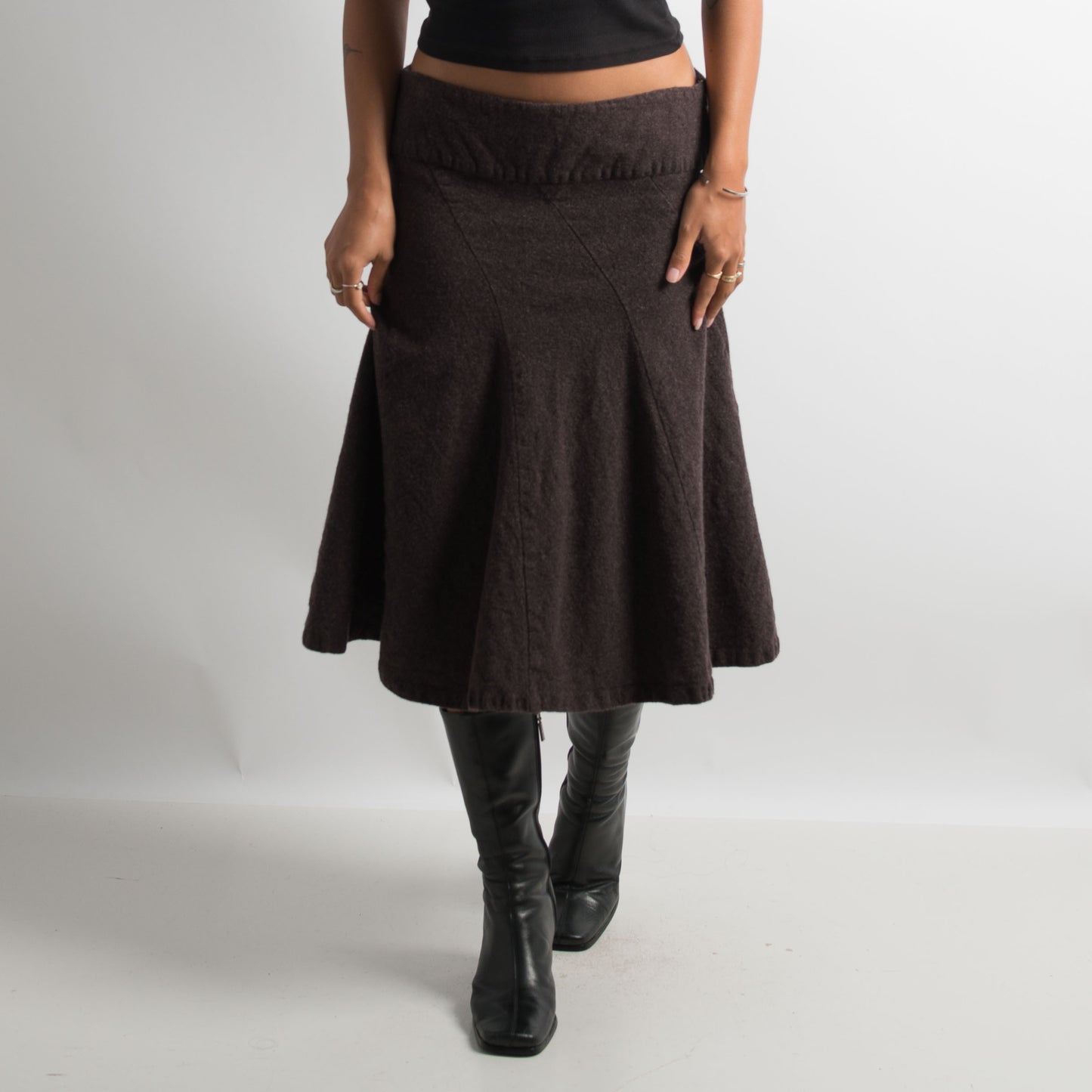 WOOL MIDI SKIRT