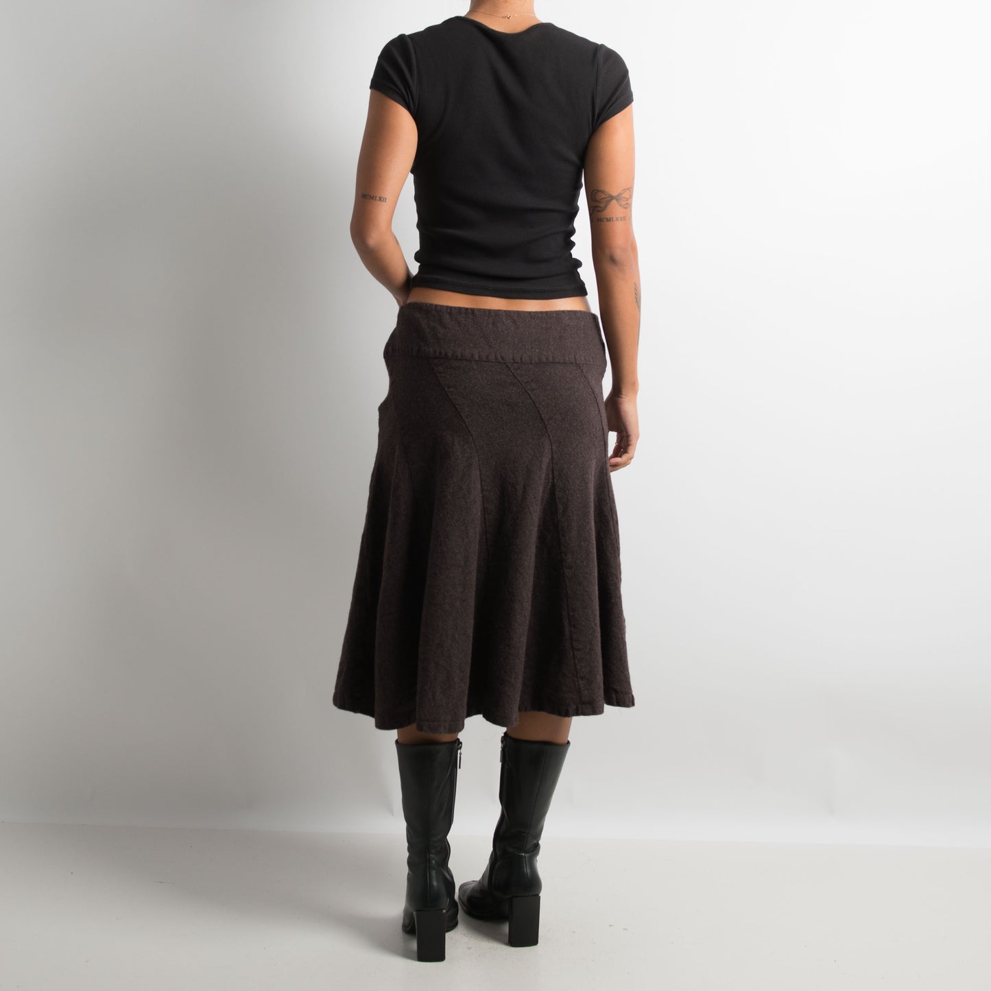 WOOL MIDI SKIRT