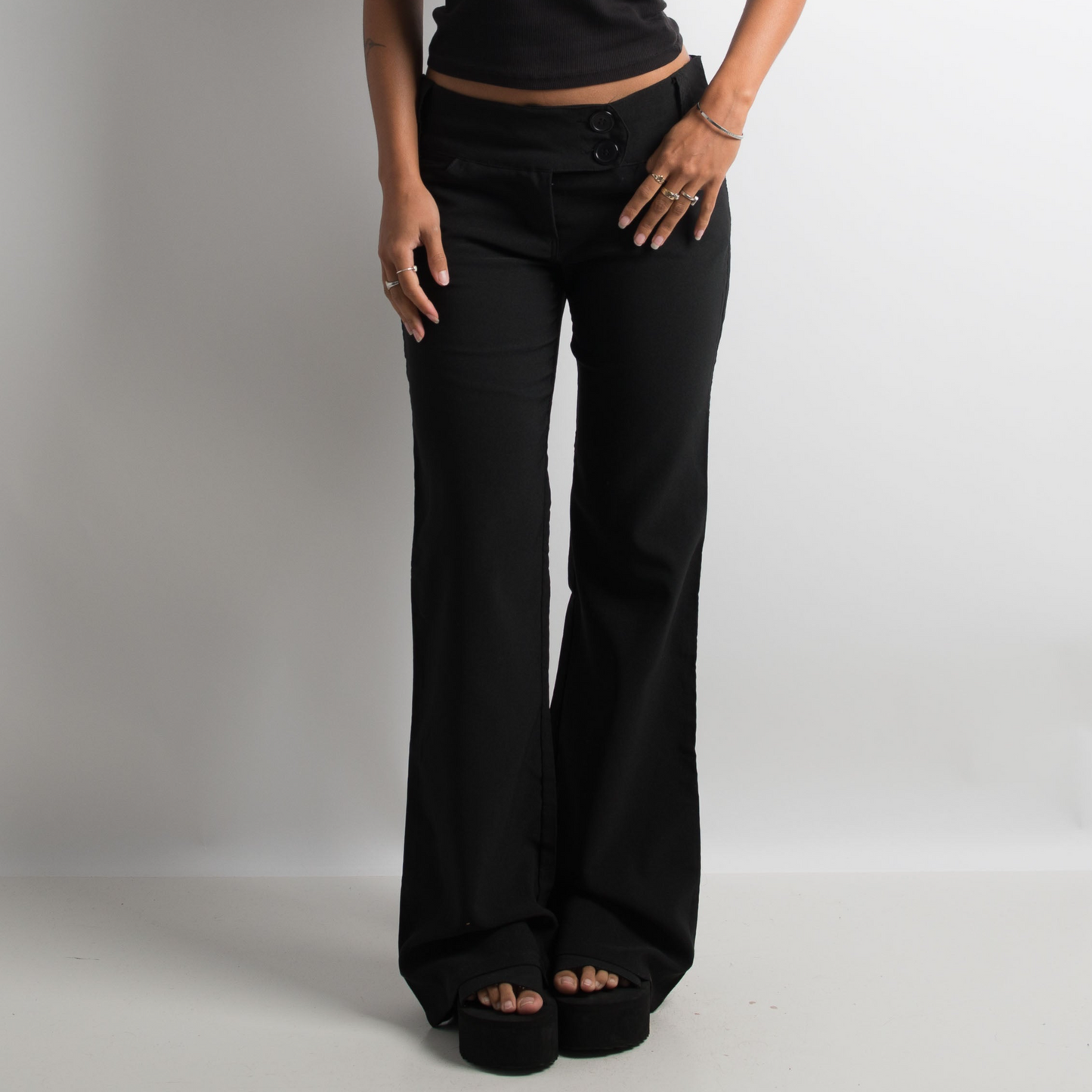 BLACK BOOTCUT PANTS