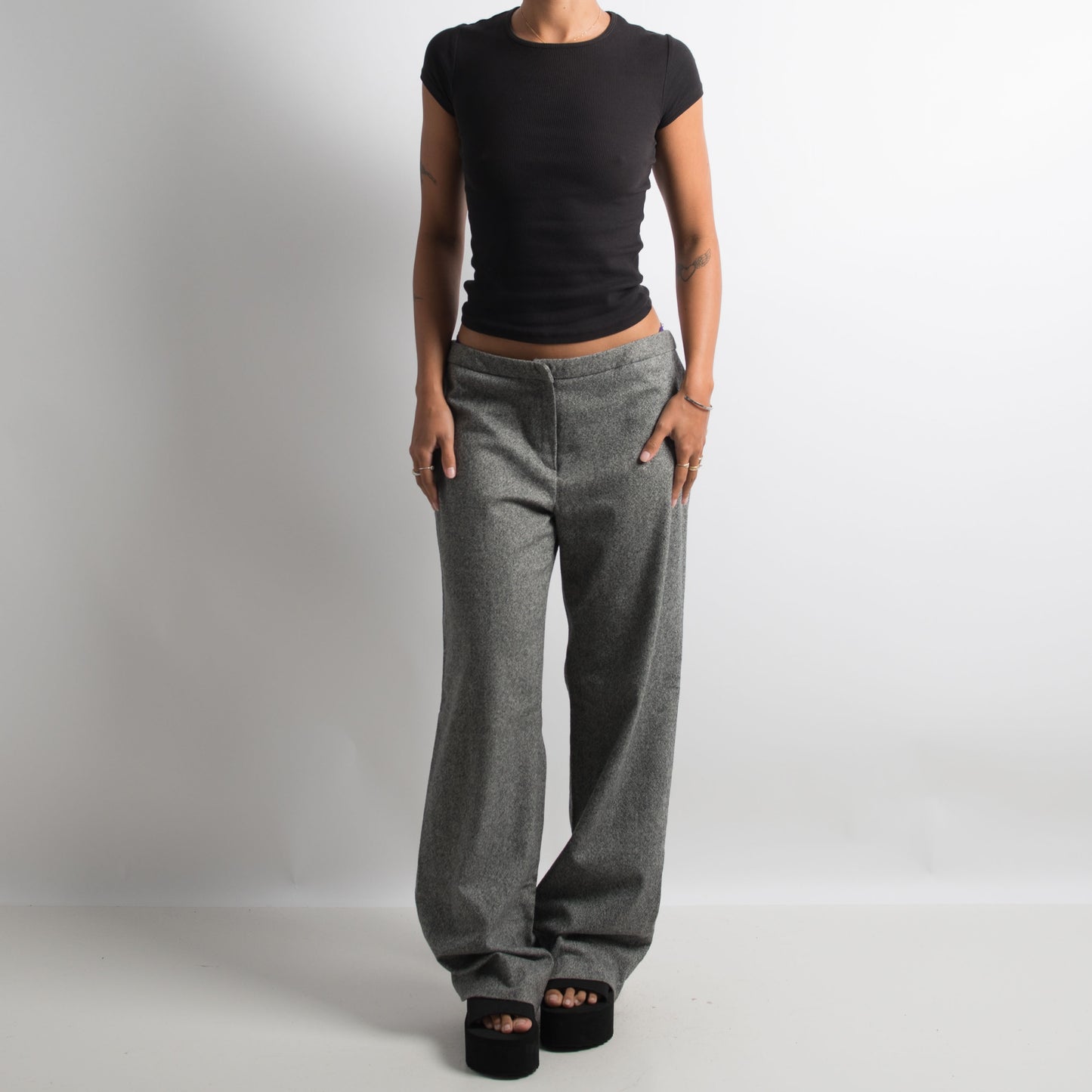 GREY WOOL TROUSERS