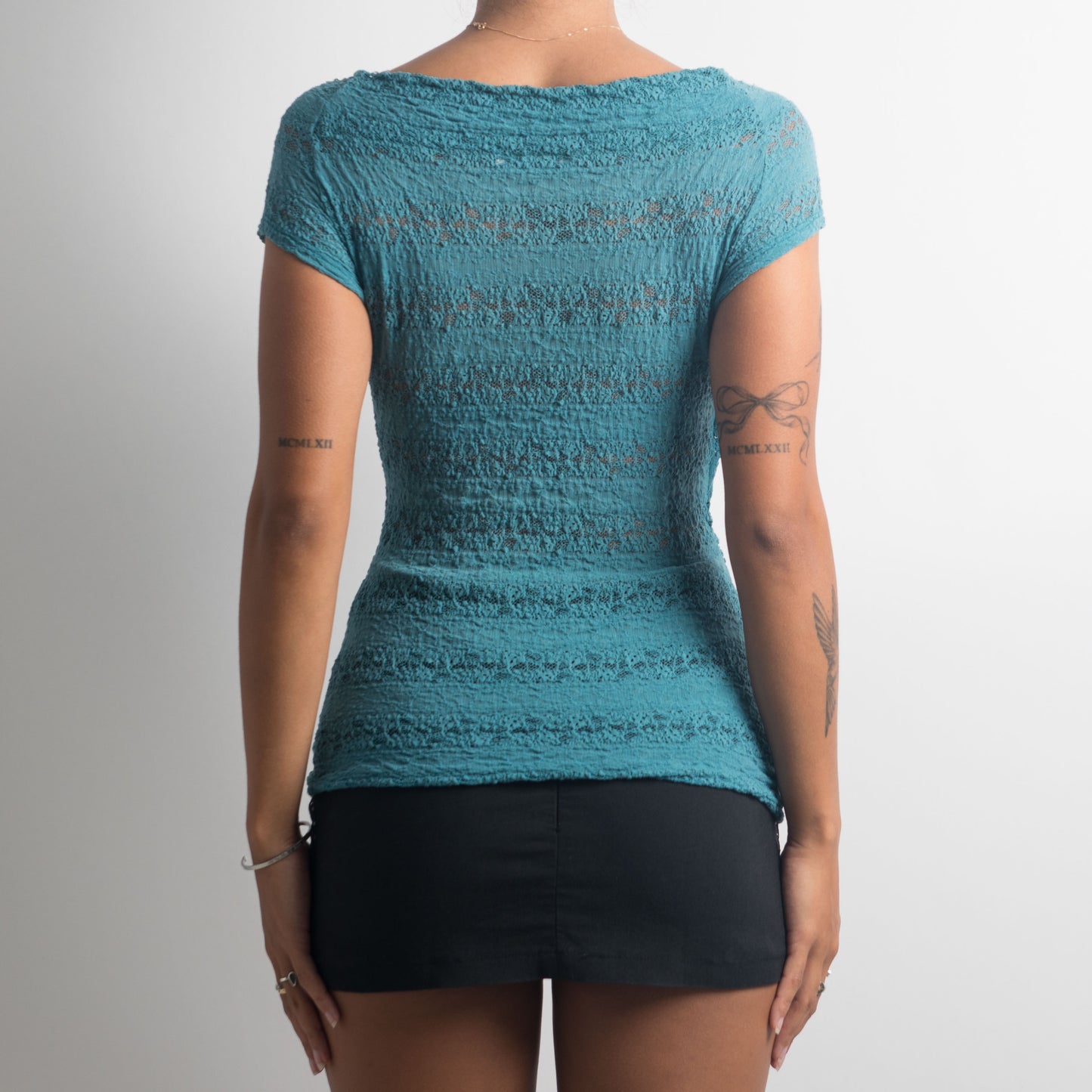 TEAL LACE TOP