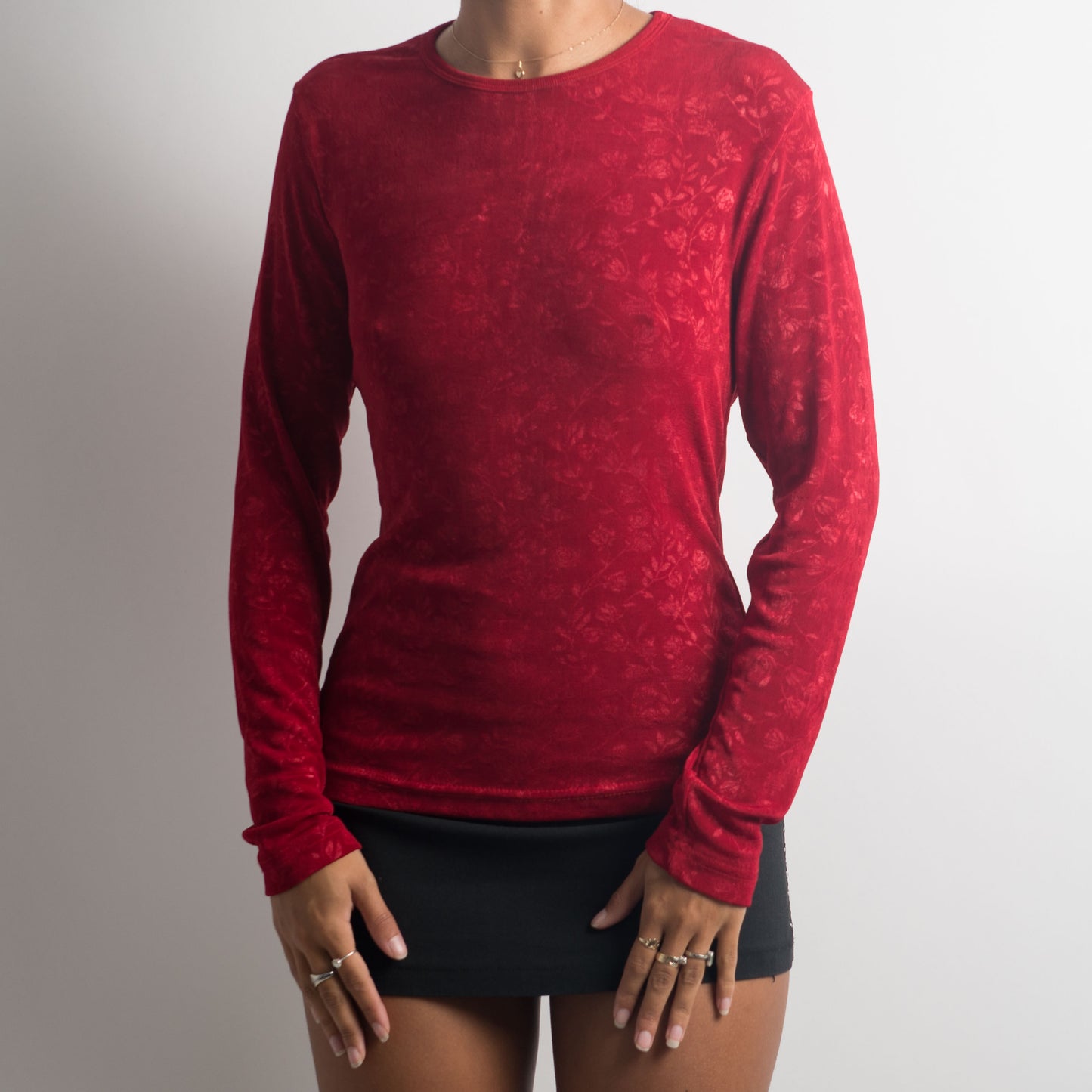 RED SLINKY LONG SLEEVE