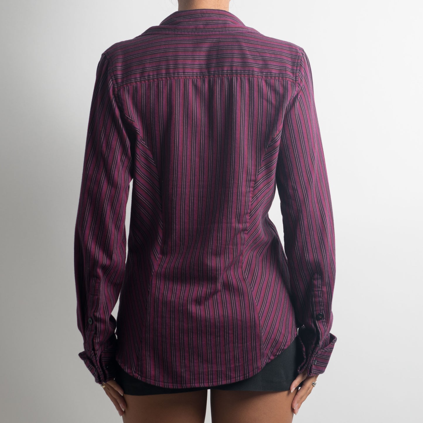 PURPLE PINSTRIPE BLOUSE