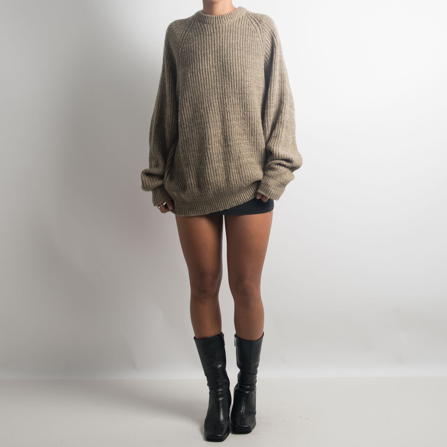 BROWN MARLE KNIT