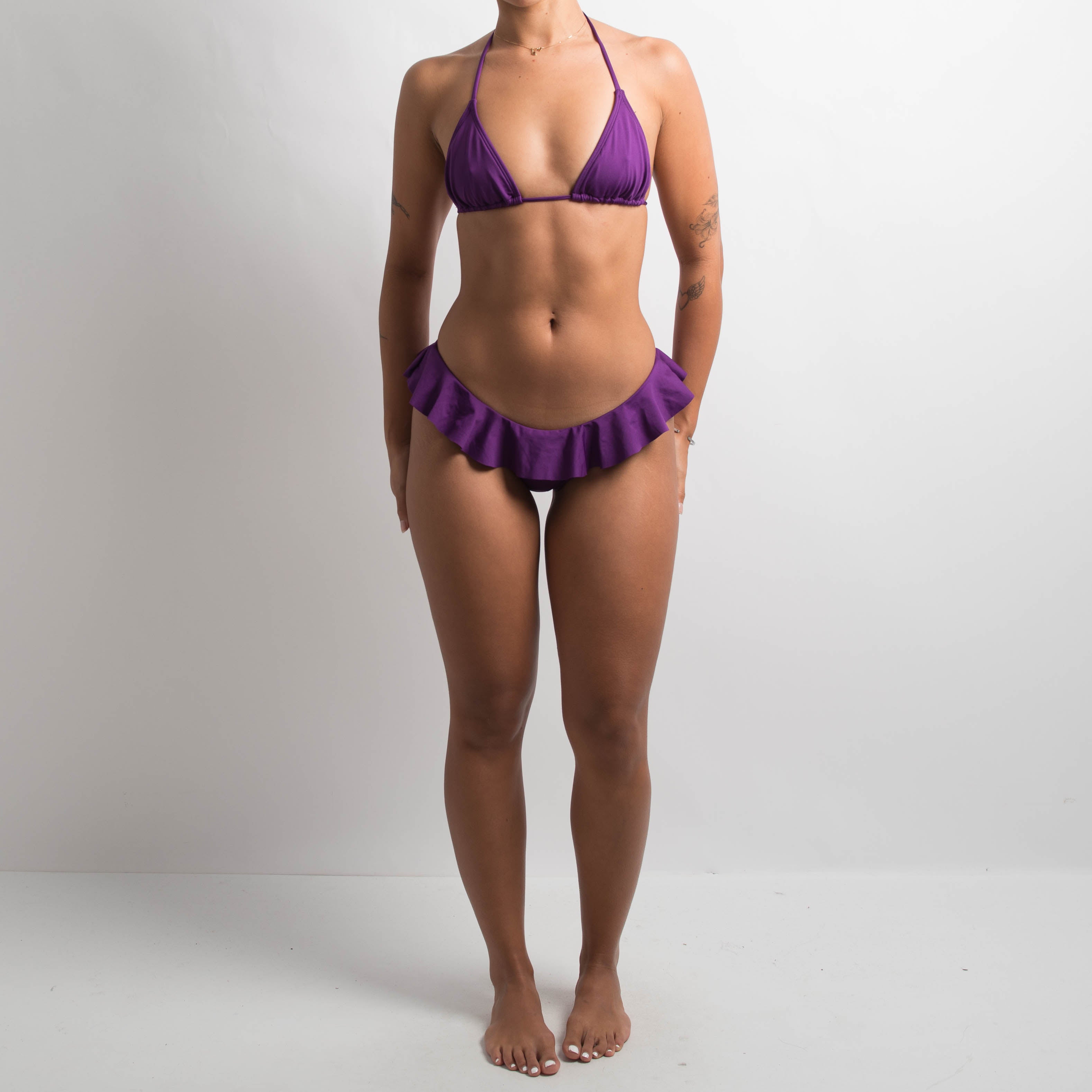 GRAPE RUFFLE BIKINI BOTTOM