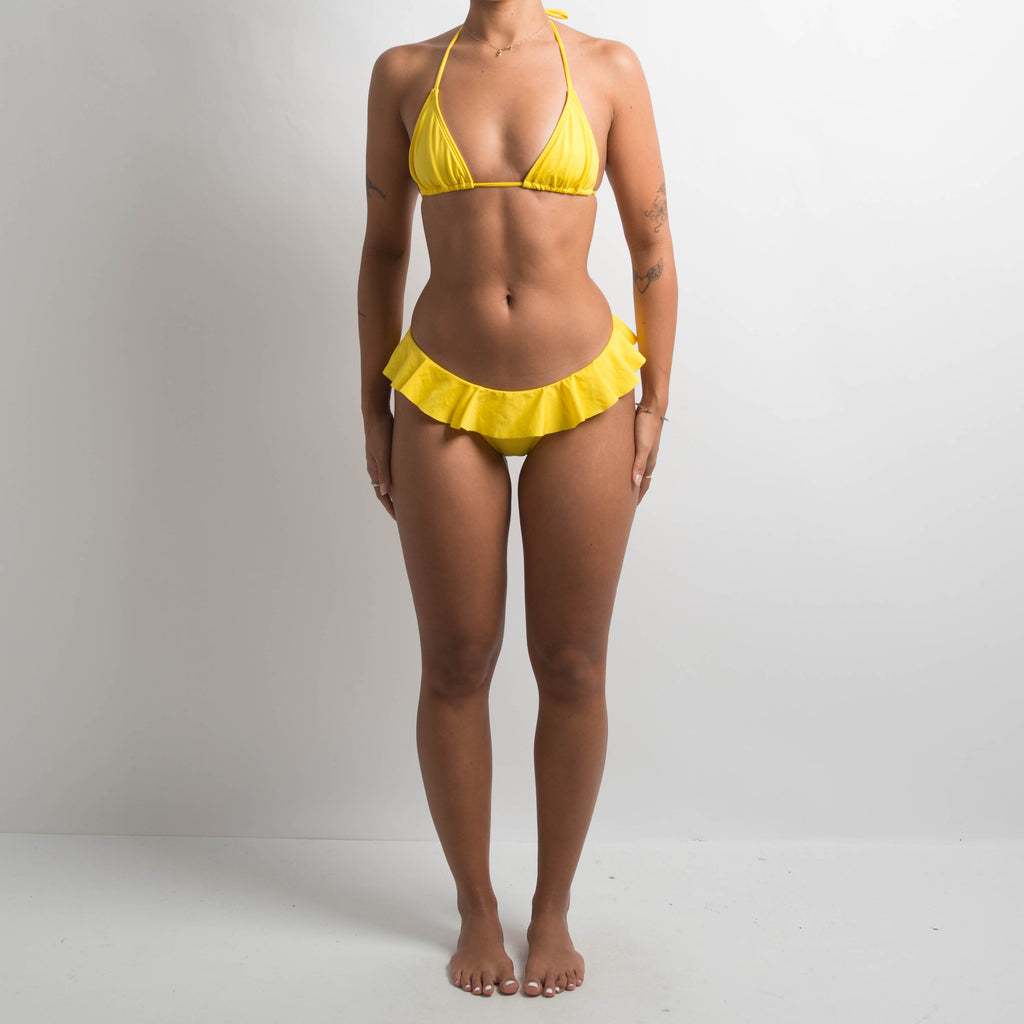 LEMON STRING BIKINI TOP
