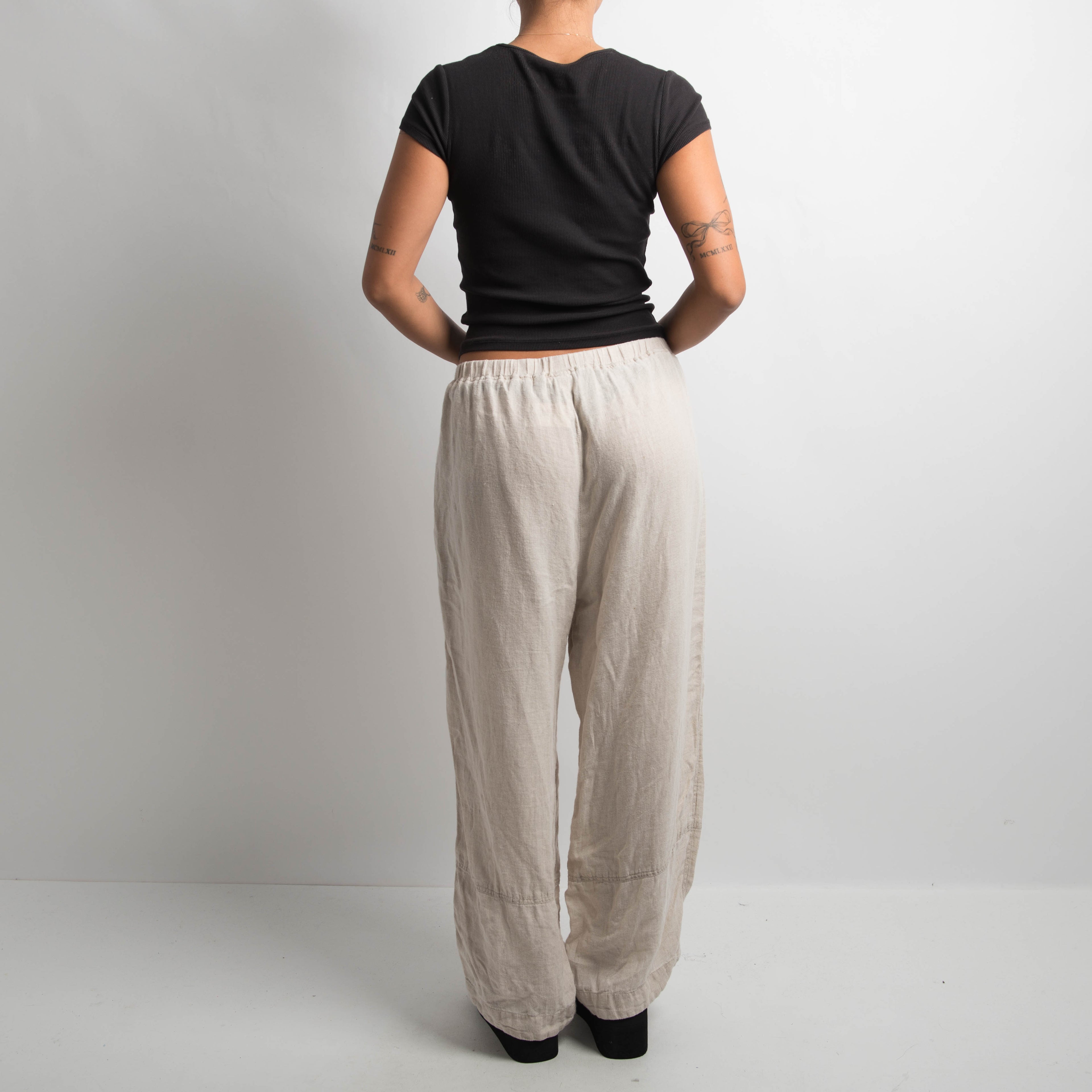 BEIGE LINEN PANTS