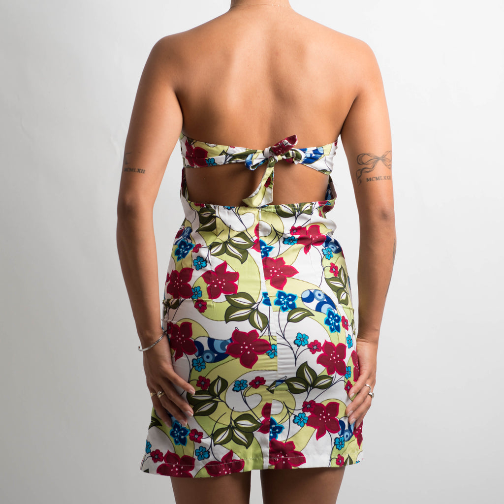 STRAPLESS FLORAL DRESS