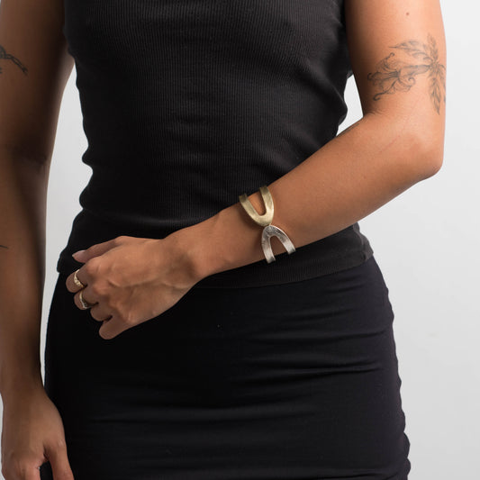 TWO TONE BANGLE