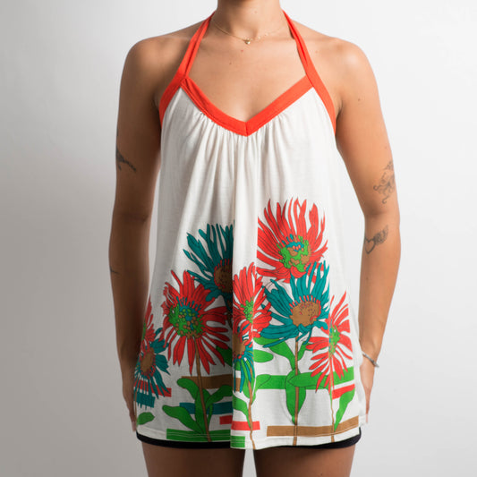 FLORAL HALTER TOP