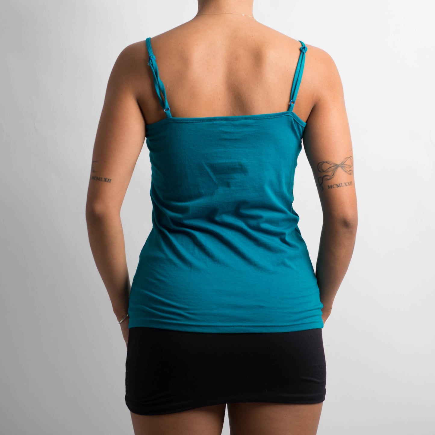 TEAL EMBROIDERED CAMISOLE