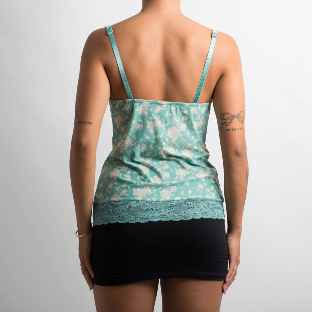 AQUA FLORAL CAMISOLE