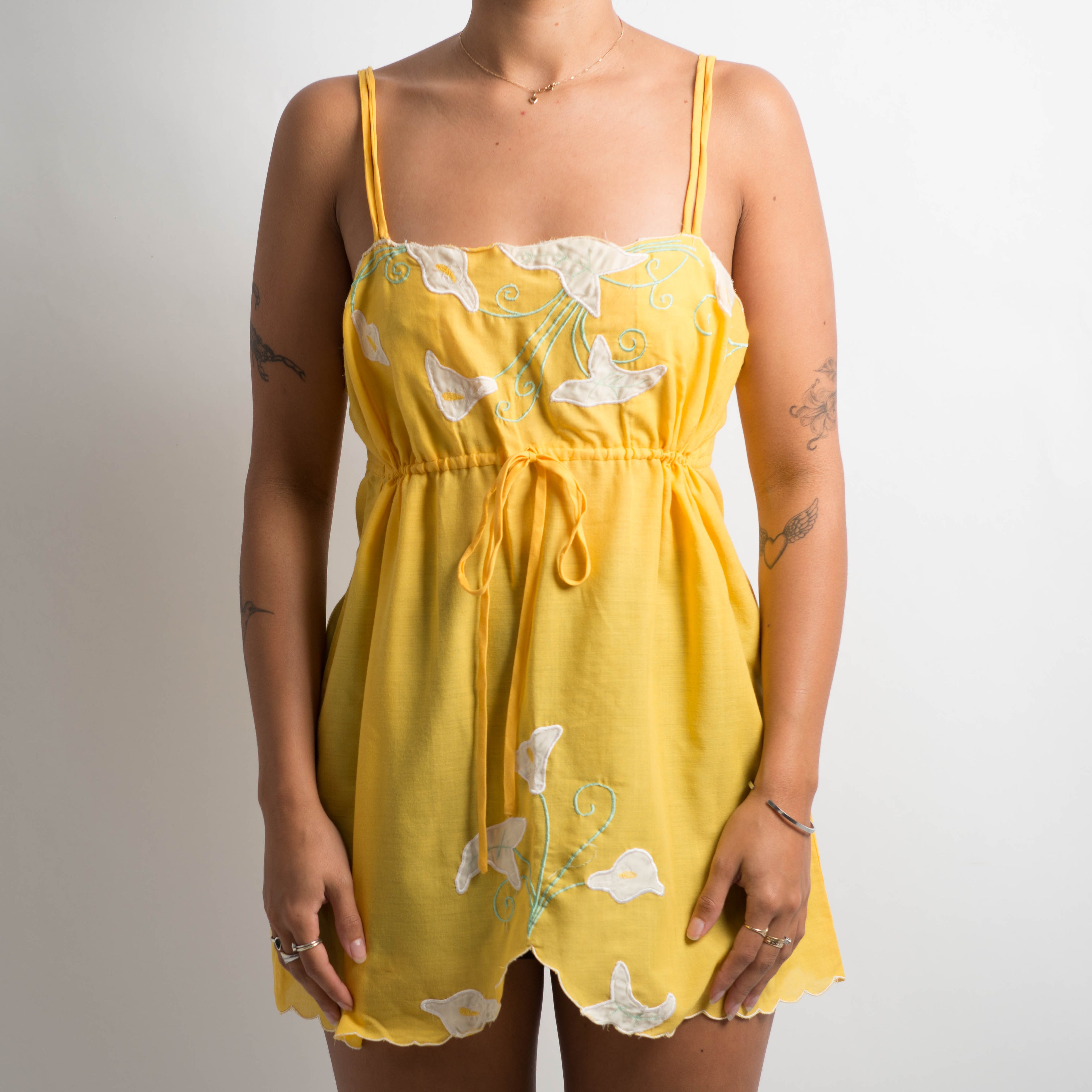 YELLOW BABYDOLL TOP