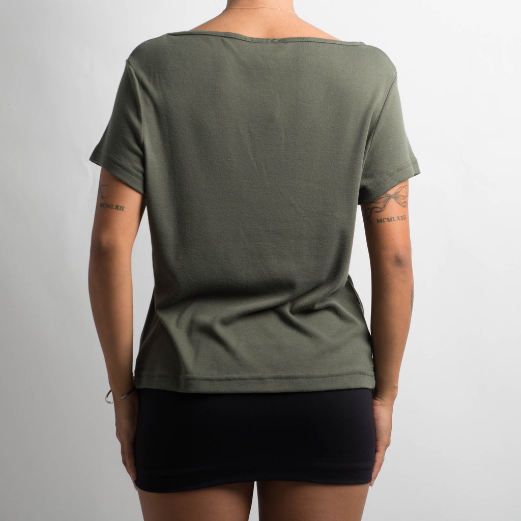 KHAKI GREEN TSHIRT
