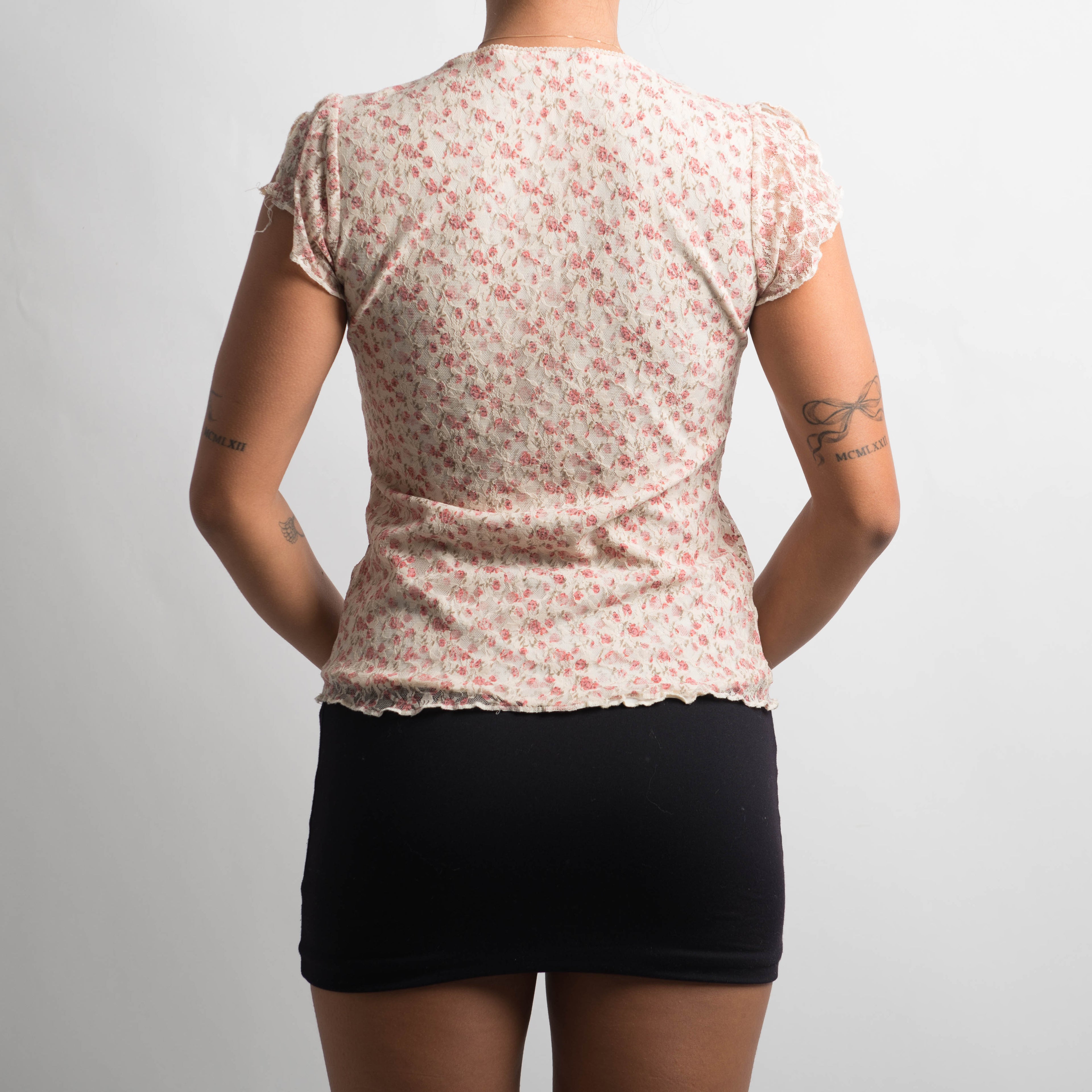 FLORAL MESH TOP