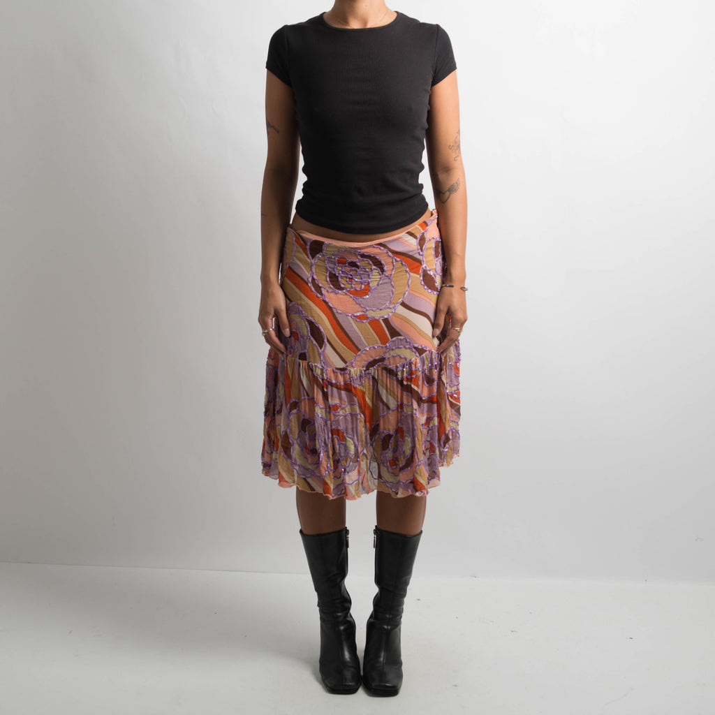 SILK SEQUIN MIDI SKIRT