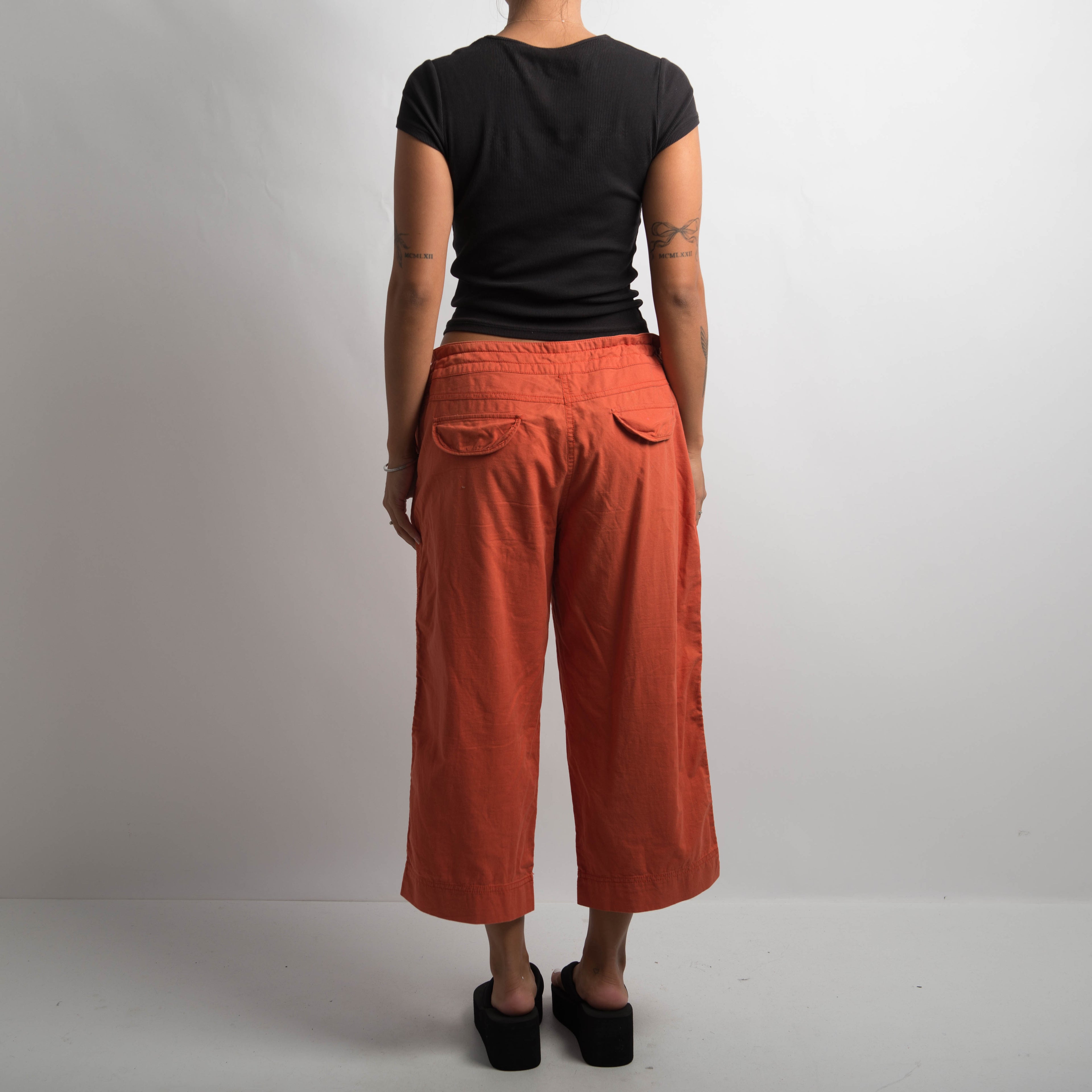 ORANGE CROP COTTON PANTS